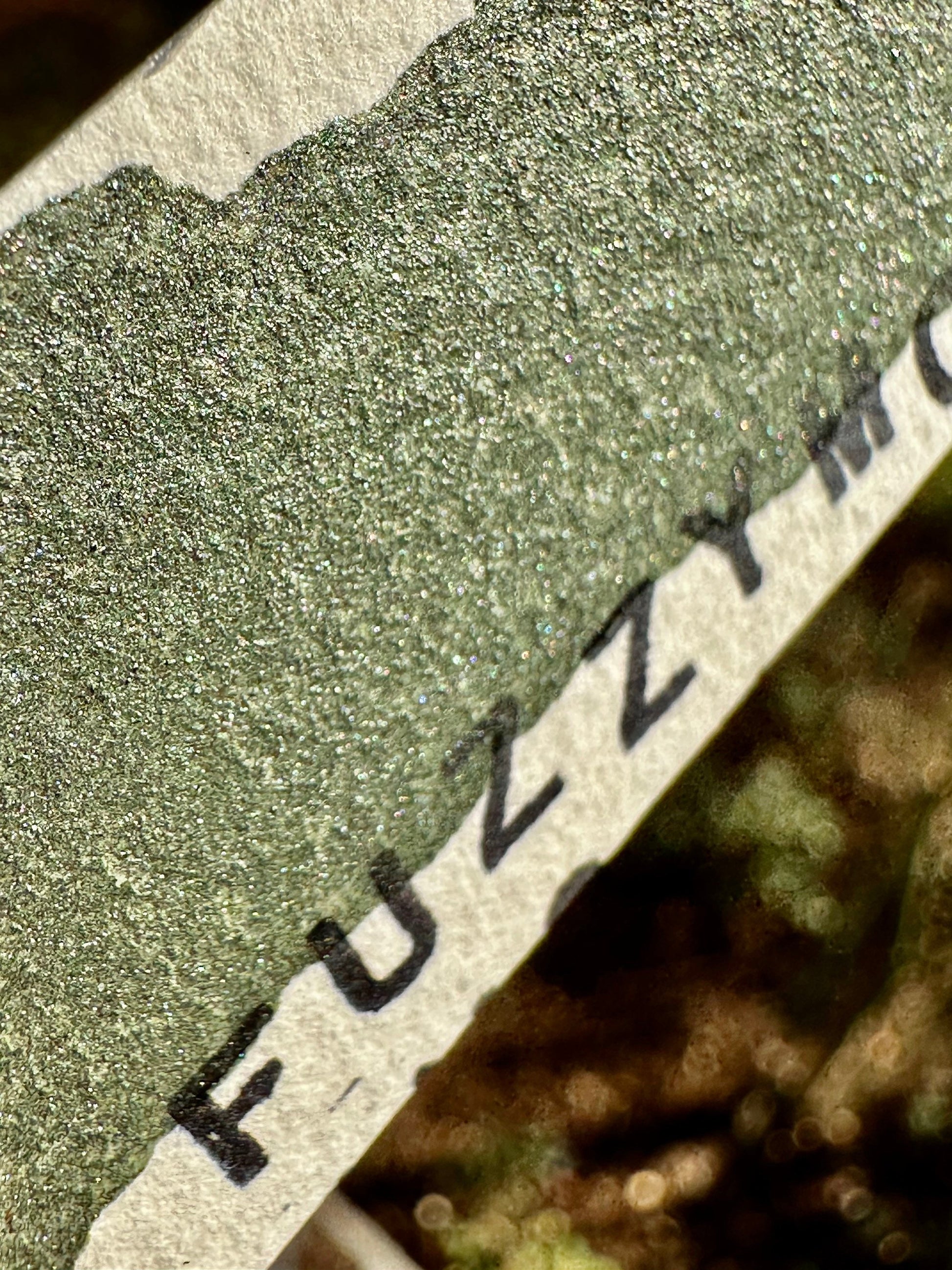 Fuzzy Moss - Reflective Glitter | Handmade Watercolors | Handmade Paint | Calligraphy | Lettering | Flake Pigment
