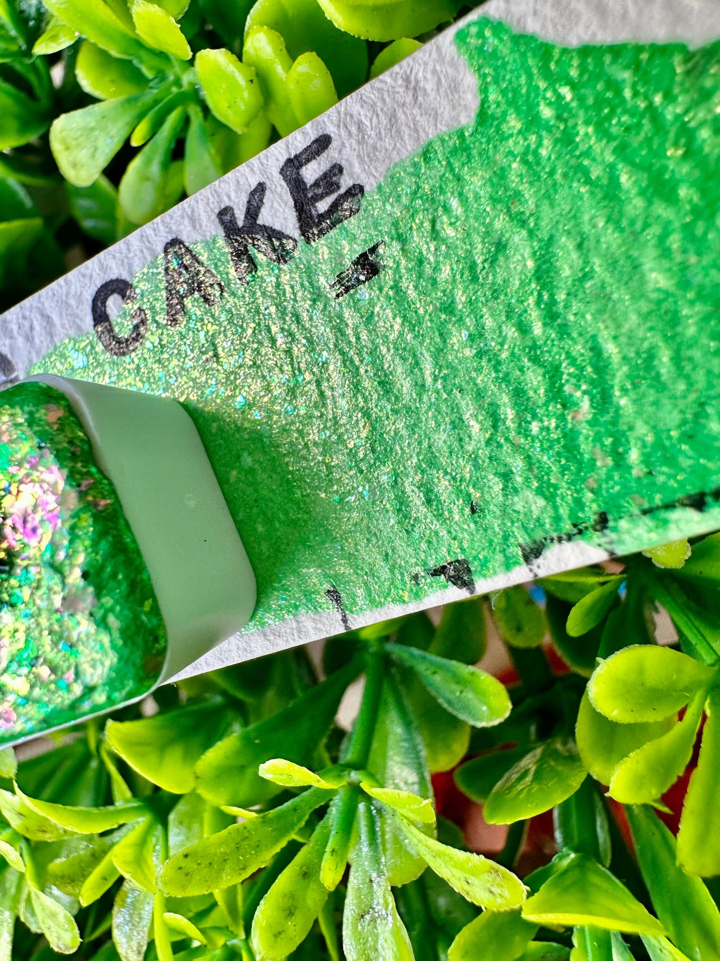 King Cake - Mardi Gras Series | Handmade Watercolors | Handmade Paint | Calligraphy | Lettering | Flake Pigment