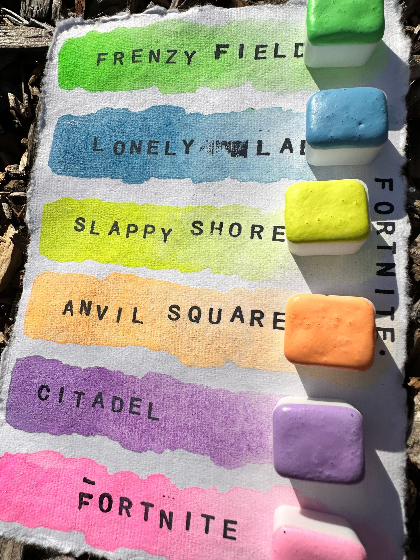 Pastel Neon Set | Handmade Watercolors | Handmade Paint | Shimmer Paint |