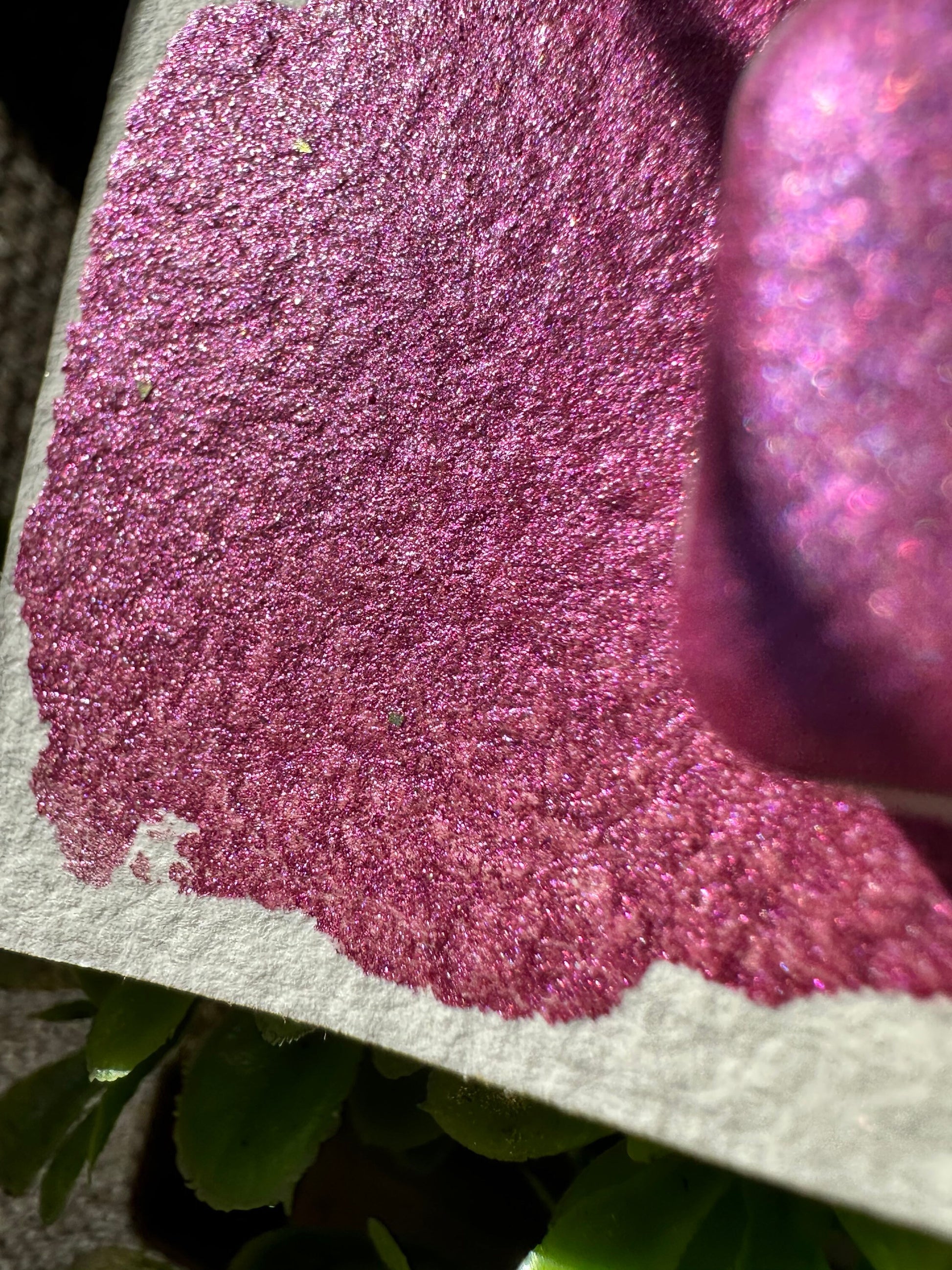 LOVER | Pink Chrome Mix with Flakes | Handmade Watercolors | Handmade Paint | Calligraphy | Lettering | Flake Pigment