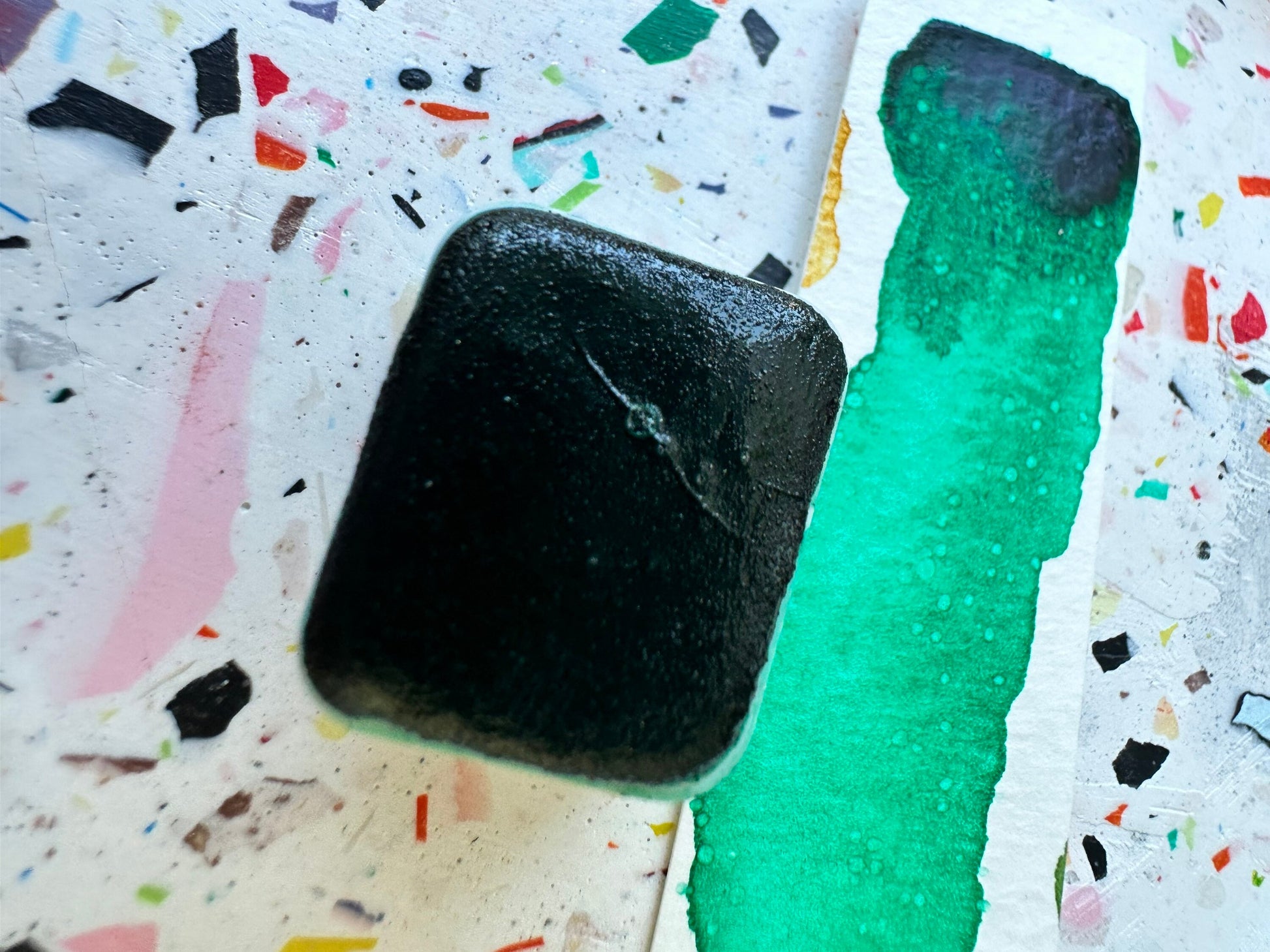 SP Green | Handmade Watercolors | Handmade Cards | Watercolor Florals | Matte Pigment | Half Pans