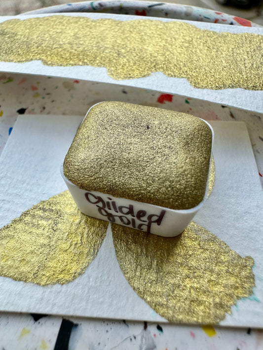 Gilded Gold | Handmade Watercolors | Handmade Paint | Watercolors | Watercolor | Watercolor Artist