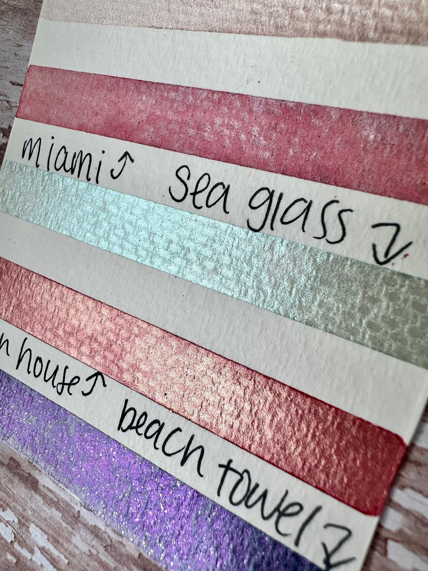 Beach Vibes Collab | Handmade Watercolors | Handmade Paint | Watercolors | Watercolor | Handmade Cards | Calligraphy