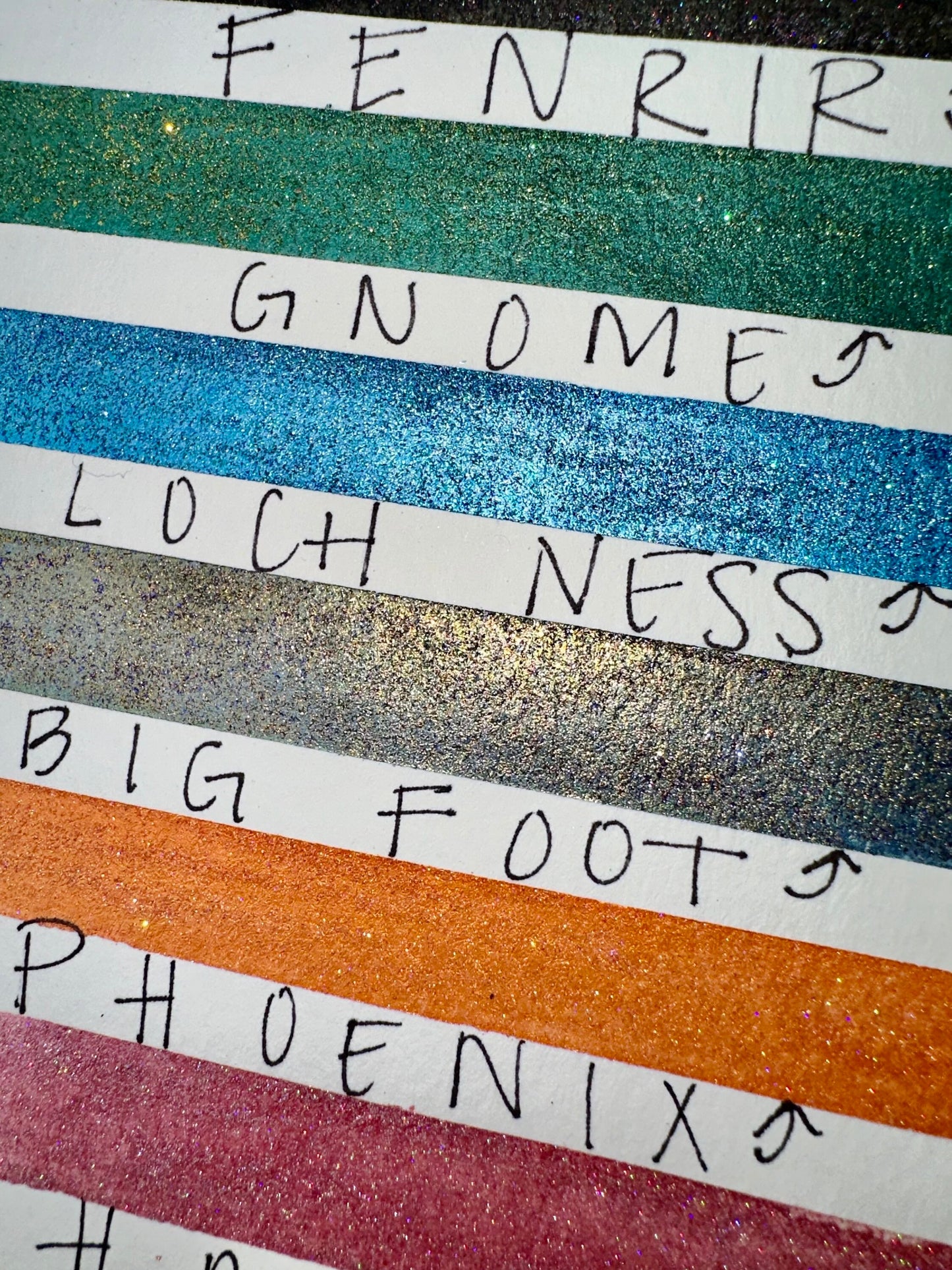 Loch Ness SINGLE - Cryptids and Folklore | 1:700 Glitter Mix | Handmade Watercolors | Handmade Paint | Calligraphy | Lettering |