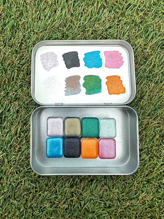 SET - Cryptids and Folklore | 1:700 Glitter Mix | Handmade Watercolors | Handmade Paint | Calligraphy | Lettering |
