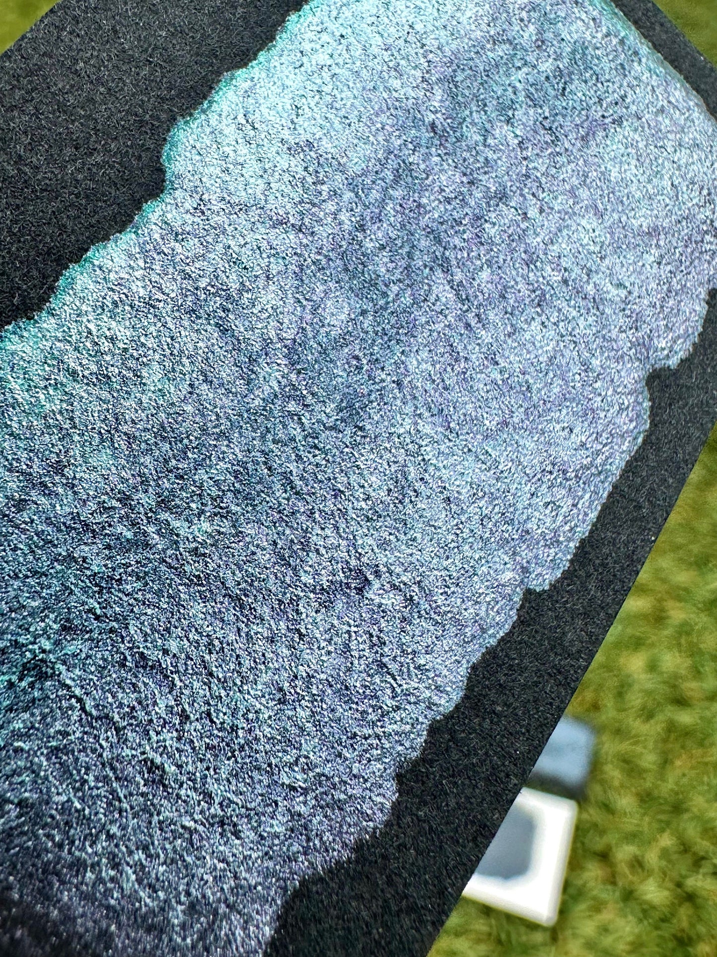 Mermaid Handmade Watercolor in 2 ML half pan, handmade watercolors, colorshift, teal, purple, stocking stuffers, gift ideas, double the size