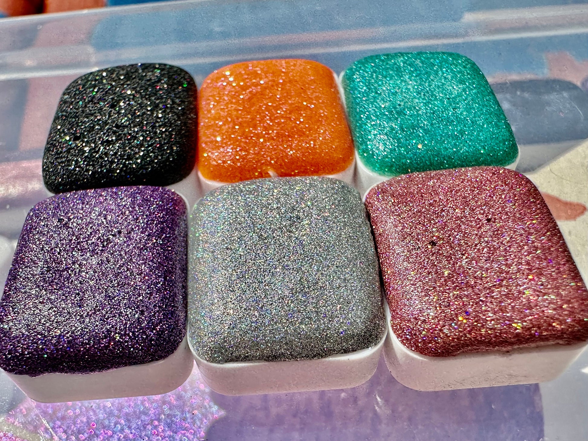 SET | 1:700 & 1.1000 Glitter Mix | Handmade Watercolors | Handmade Paint | Calligraphy | Lettering |