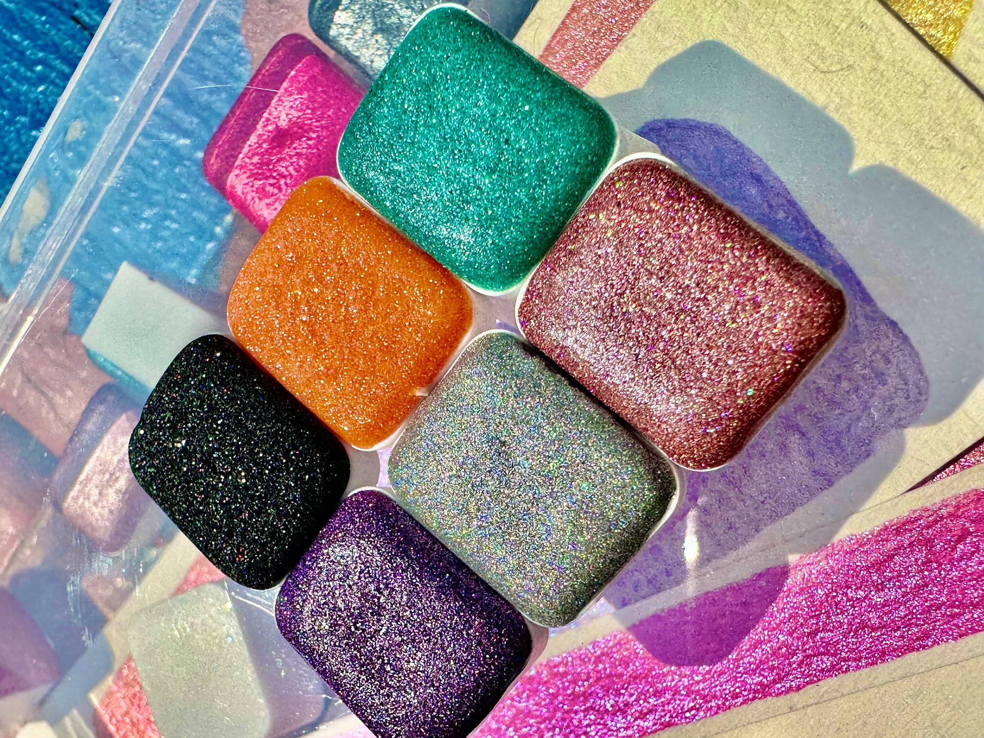 SET | 1:700 & 1.1000 Glitter Mix | Handmade Watercolors | Handmade Paint | Calligraphy | Lettering |