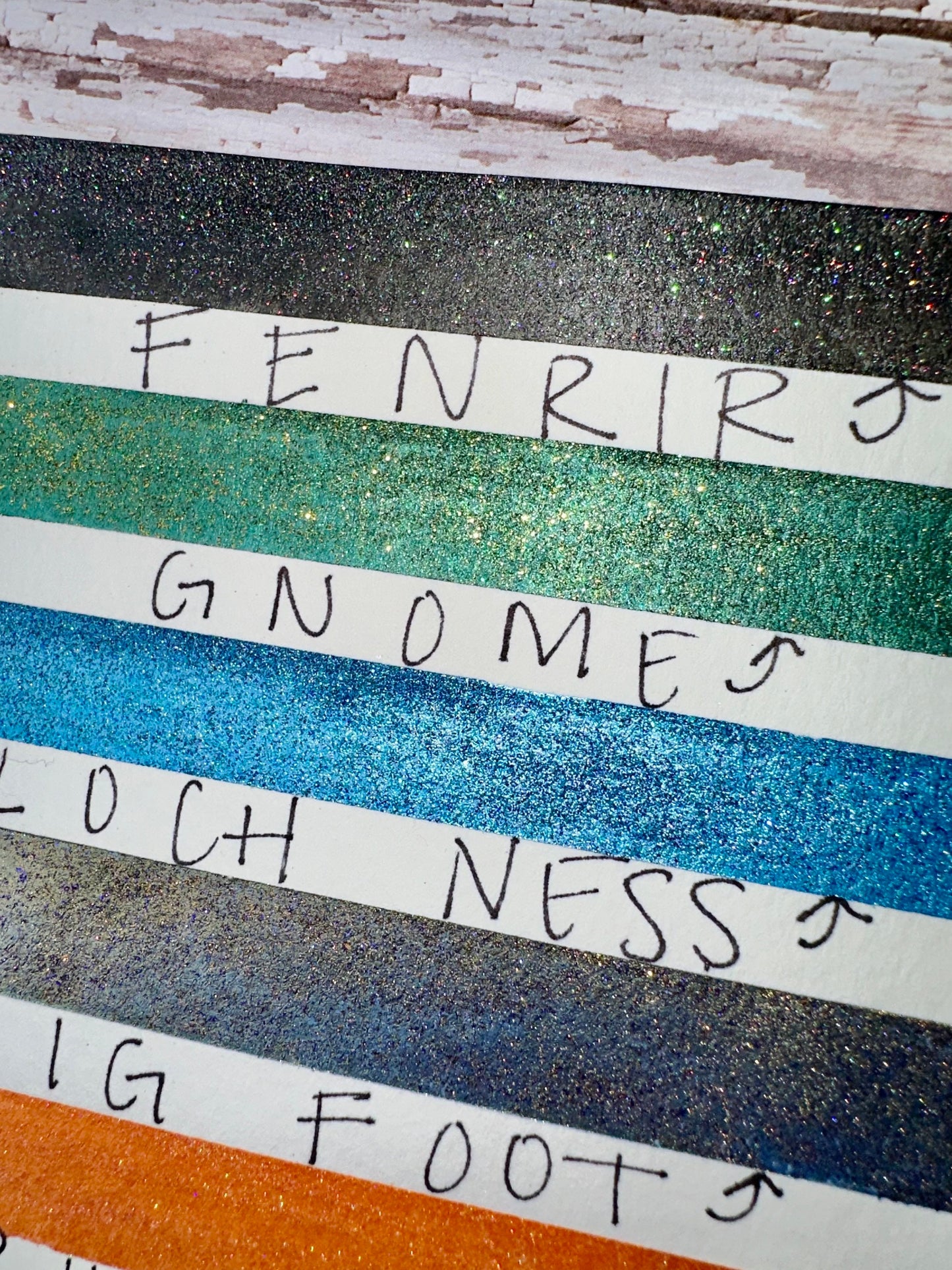 Loch Ness SINGLE - Cryptids and Folklore | 1:700 Glitter Mix | Handmade Watercolors | Handmade Paint | Calligraphy | Lettering |
