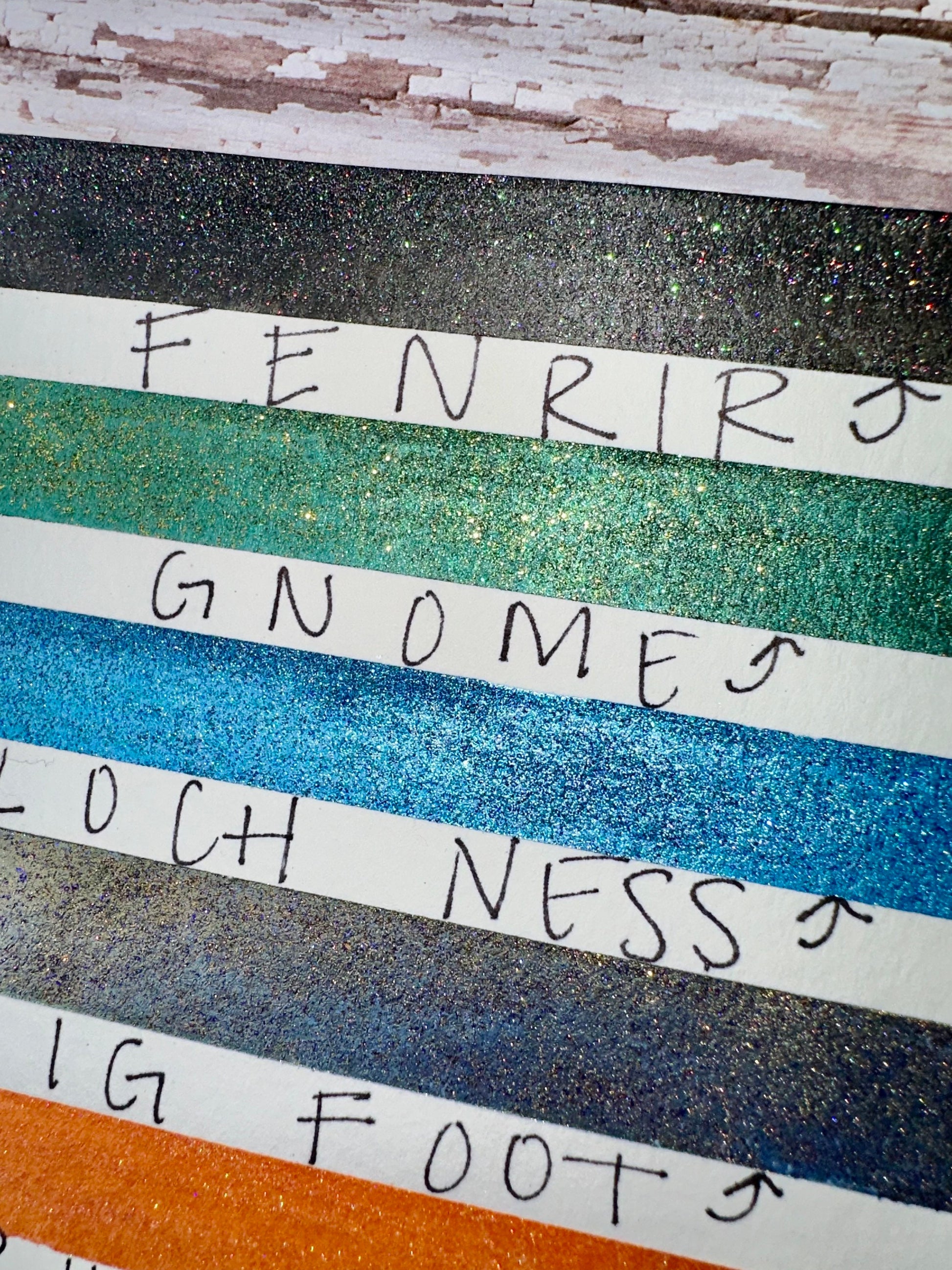 Loch Ness SINGLE - Cryptids and Folklore | 1:700 Glitter Mix | Handmade Watercolors | Handmade Paint | Calligraphy | Lettering |