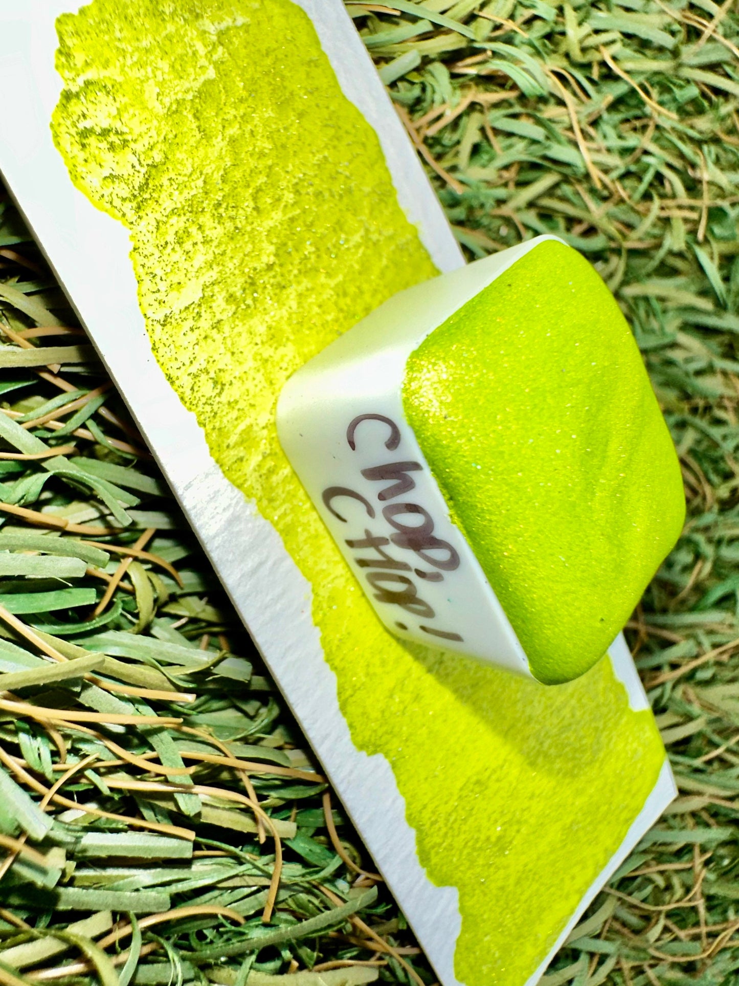 Chop, CHOP! (inside joke series) | SINGLE | 1:700&1/1000 Glitter Mix | Handmade Watercolors | Handmade Paint | Calligraphy | Lettering |