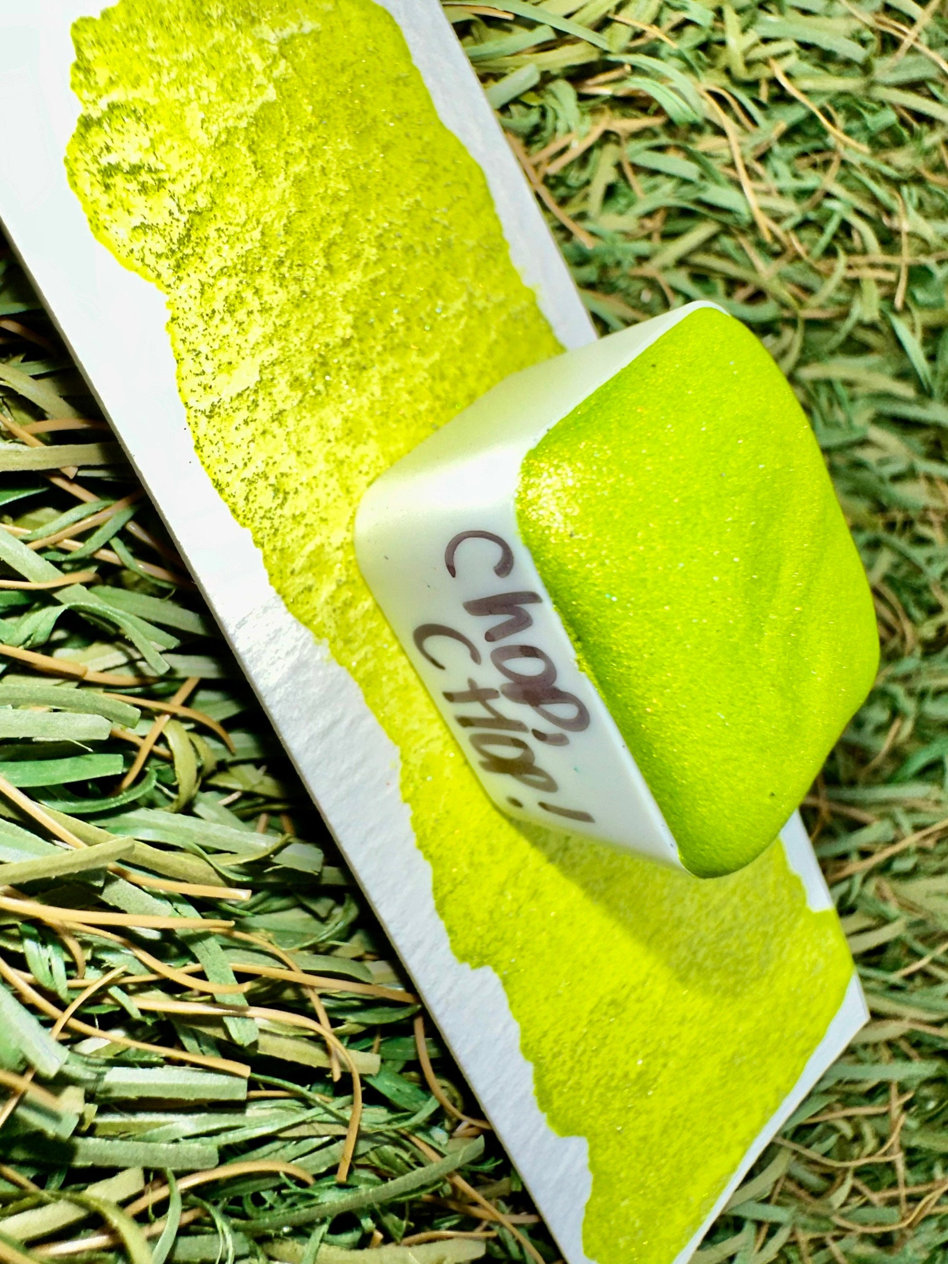 Chop, CHOP! (inside joke series) | SINGLE | 1:700&1/1000 Glitter Mix | Handmade Watercolors | Handmade Paint | Calligraphy | Lettering |