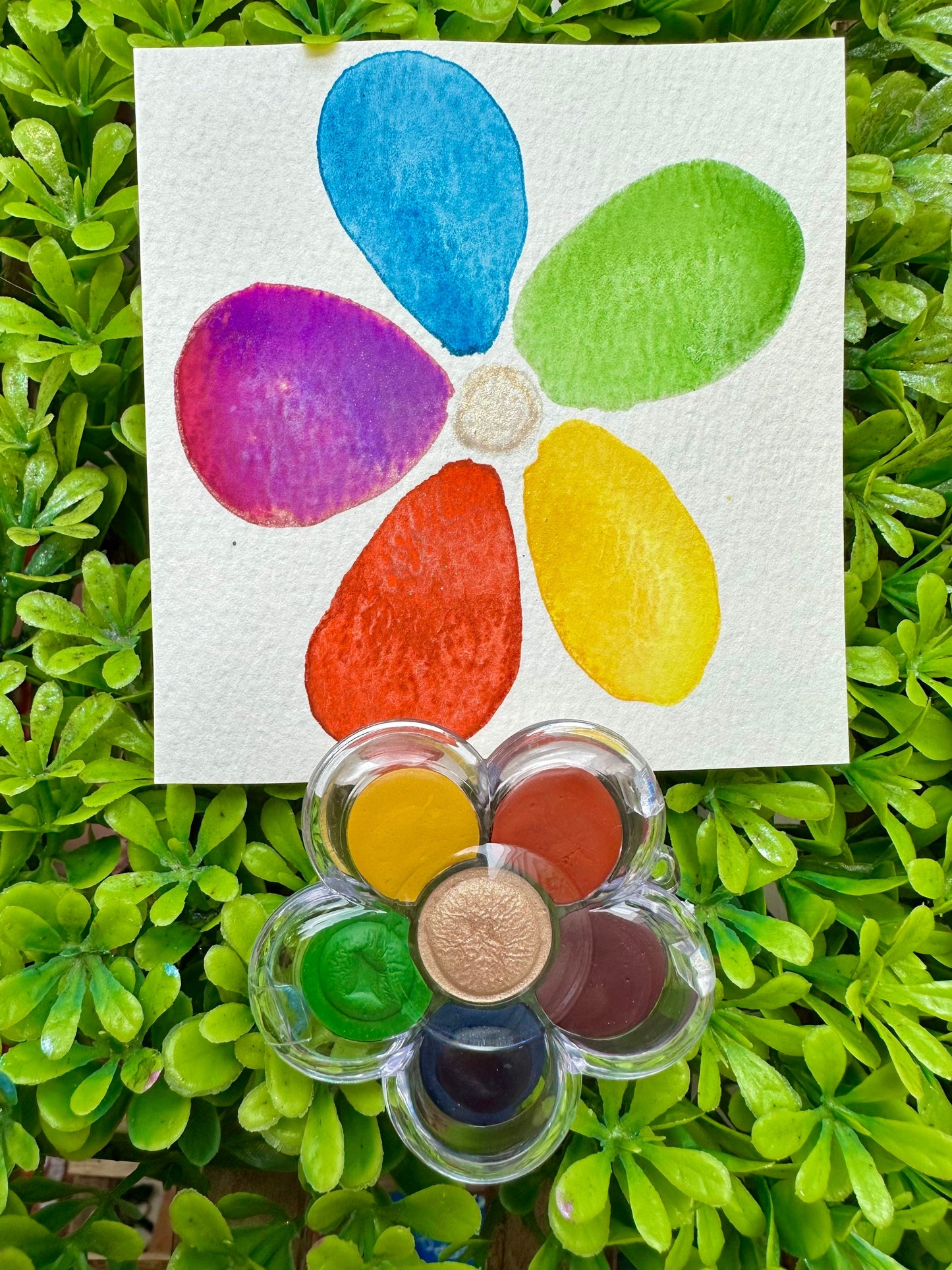 Flower Palette | Handmade Watercolors | Handmade Paint | Watercolors | Watercolor Artist | Handmade Cards | Glitter Watercolors |
