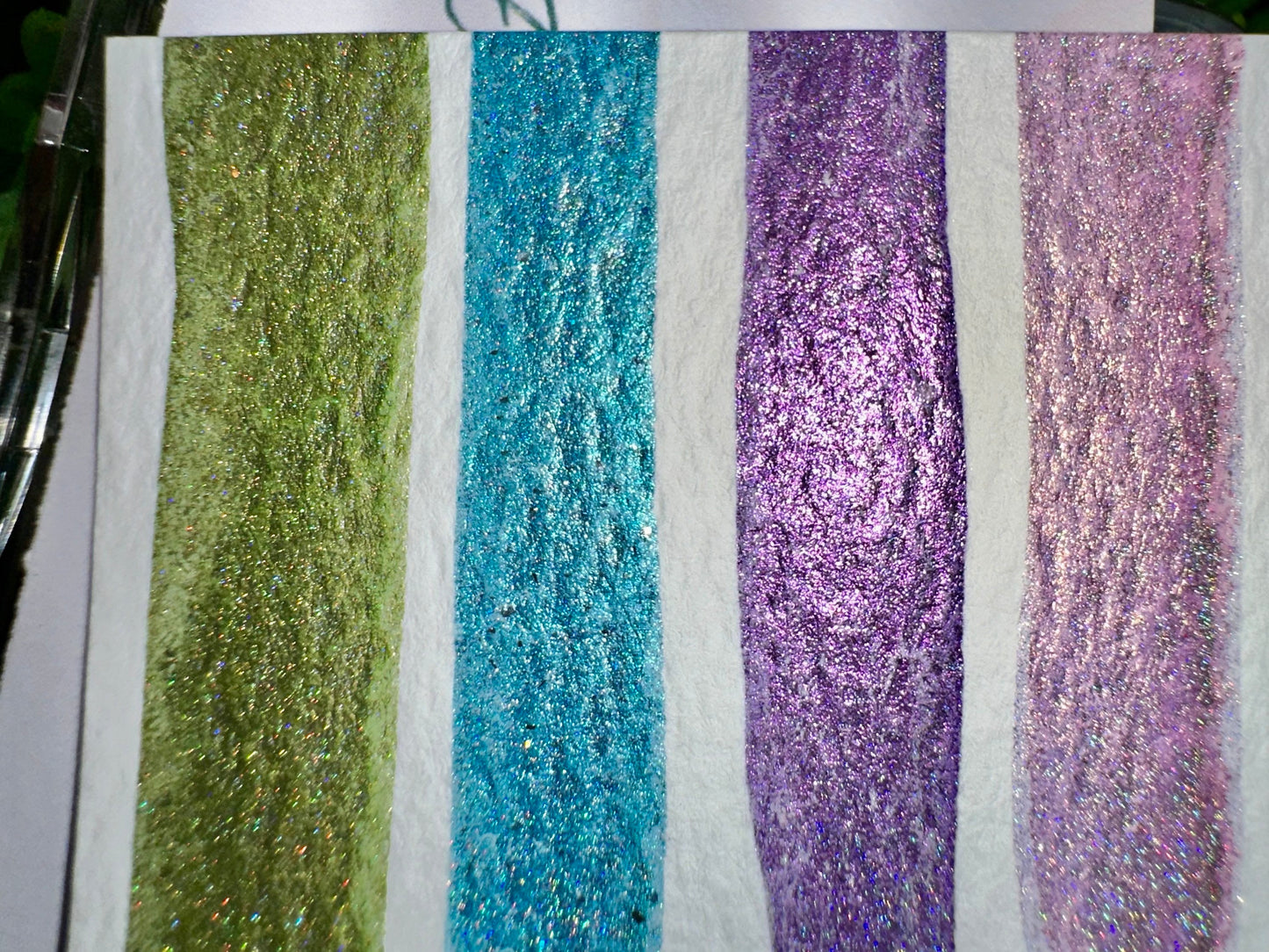 Holo Palette | Handmade Watercolors | Handmade Paint | Watercolors | Watercolor Artist | Handmade Cards | Glitter Watercolors |