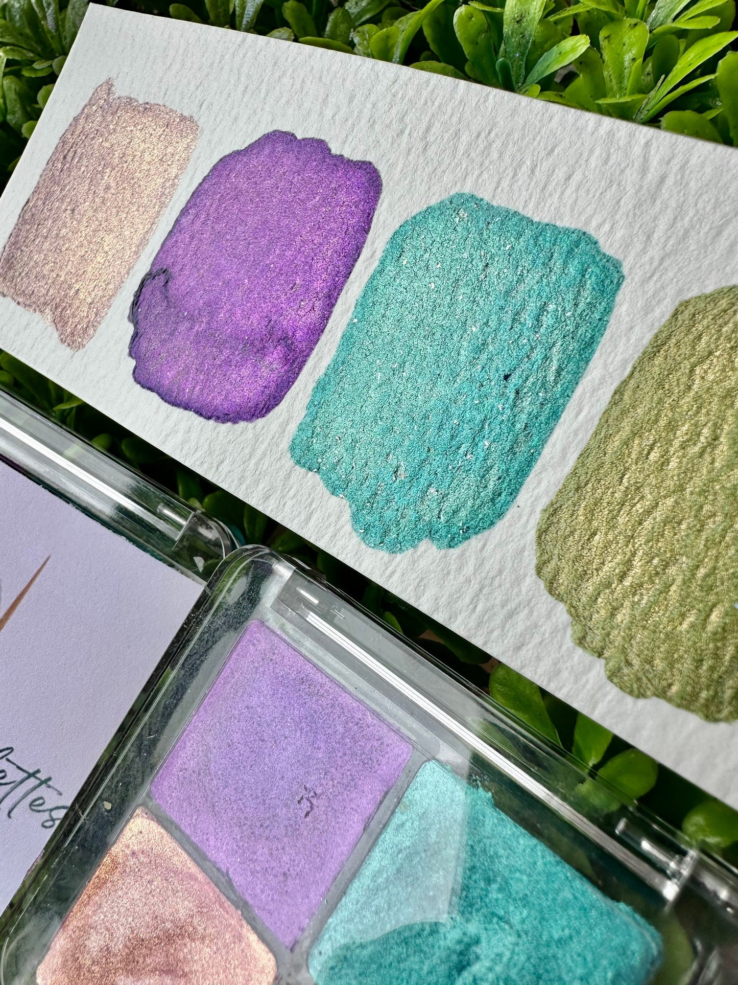 Holo Palette | Handmade Watercolors | Handmade Paint | Watercolors | Watercolor Artist | Handmade Cards | Glitter Watercolors |