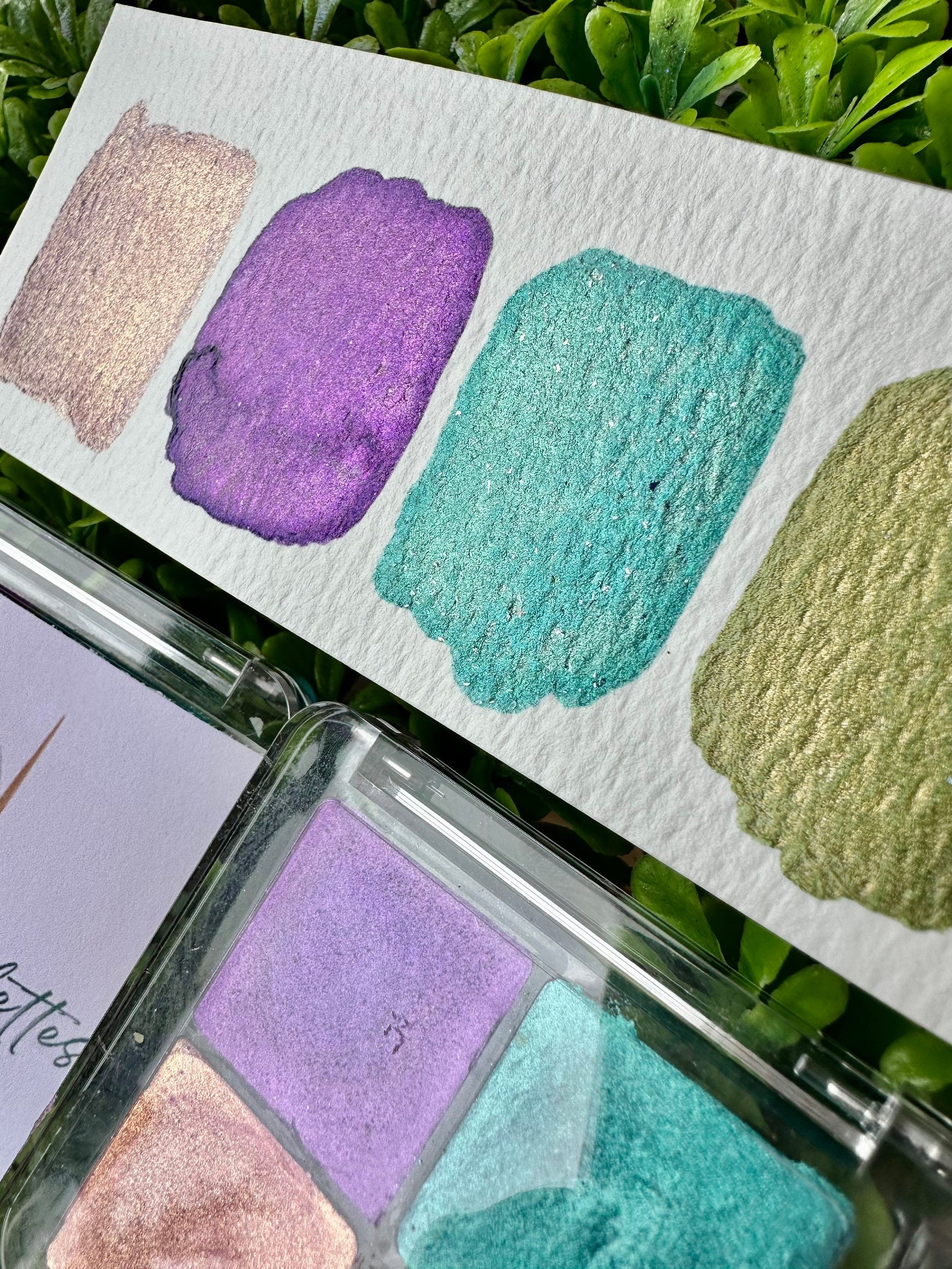 Holo Palette | Handmade Watercolors | Handmade Paint | Watercolors | Watercolor Artist | Handmade Cards | Glitter Watercolors |