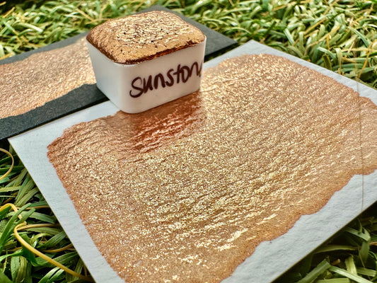 Sunstone | Handmade Watercolors | Handmade Paint | Watercolors | Watercolor Artist | Calligraphy | Quarter