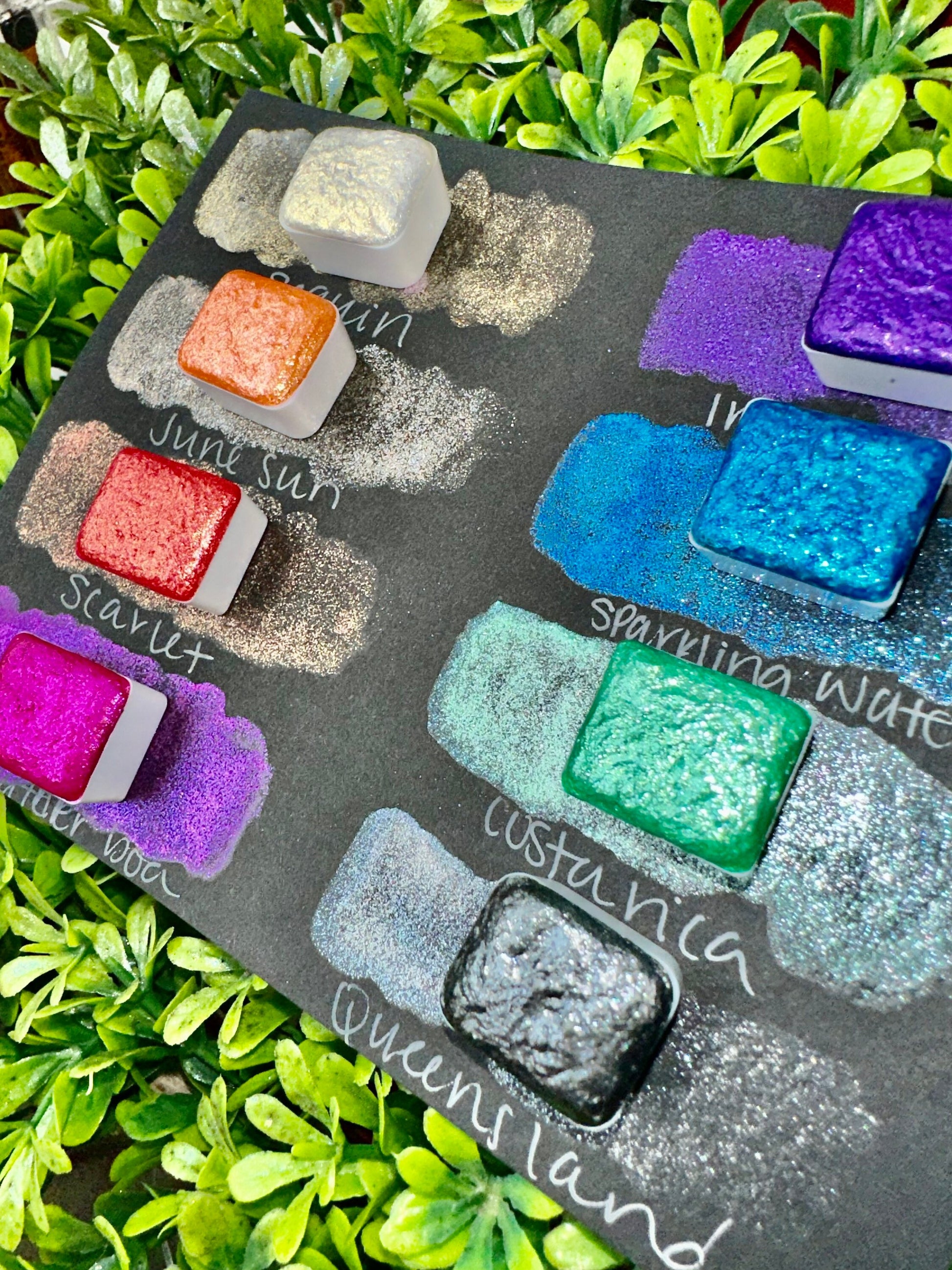 Sparkle Set | Handmade Watercolors | Handmade Paint | Watercolors | Watercolor Artist | Handmade Cards | Glitter Watercolors |