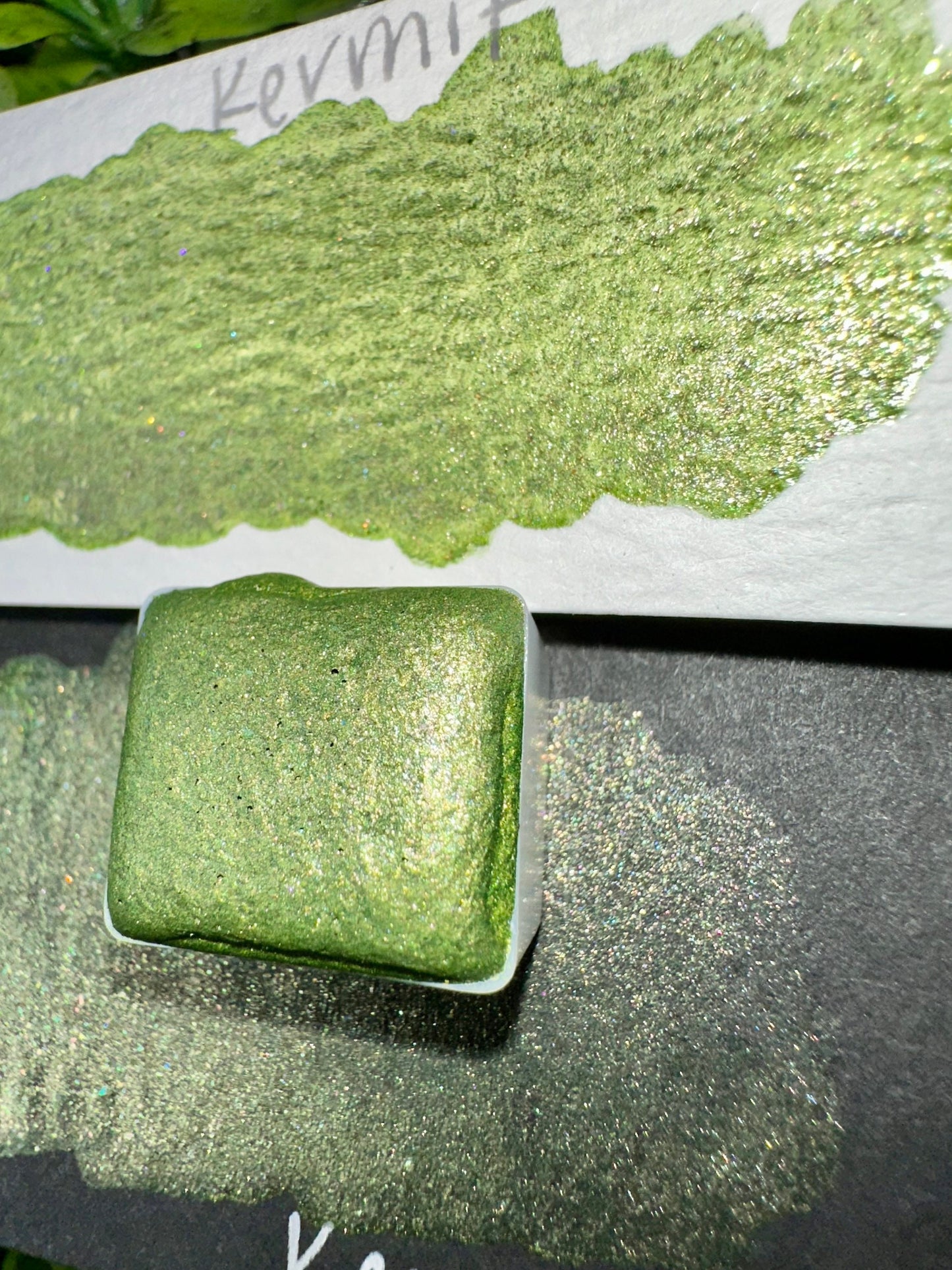 Kermit | Handmade Watercolors | Handmade Paint | Watercolors | Watercolor Artist | Handmade Cards | Glitter Watercolors |