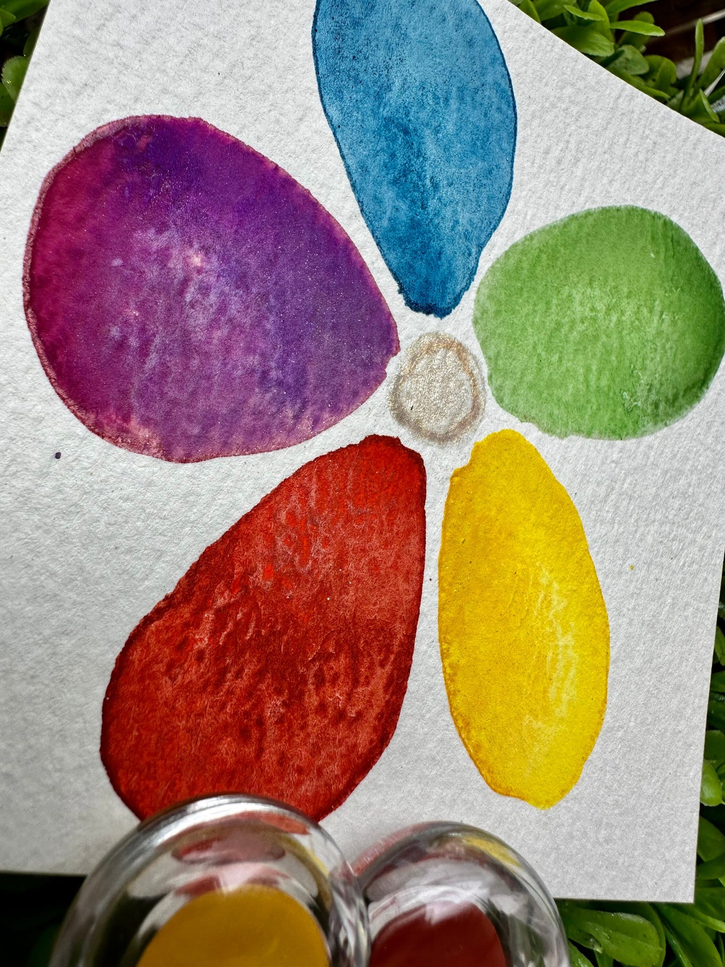 Flower Palette | Handmade Watercolors | Handmade Paint | Watercolors | Watercolor Artist | Handmade Cards | Glitter Watercolors |