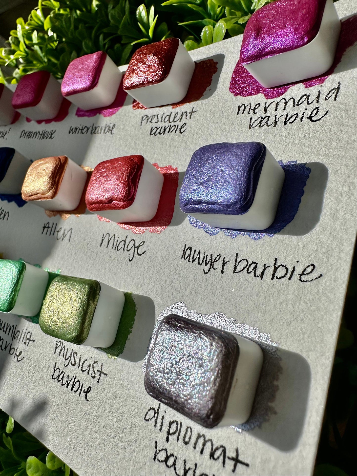B a r b I e SET OR SINGLES | Handmade Watercolors | Handmade Paint | Watercolors | Watercolor Artist | Handmade Cards |
