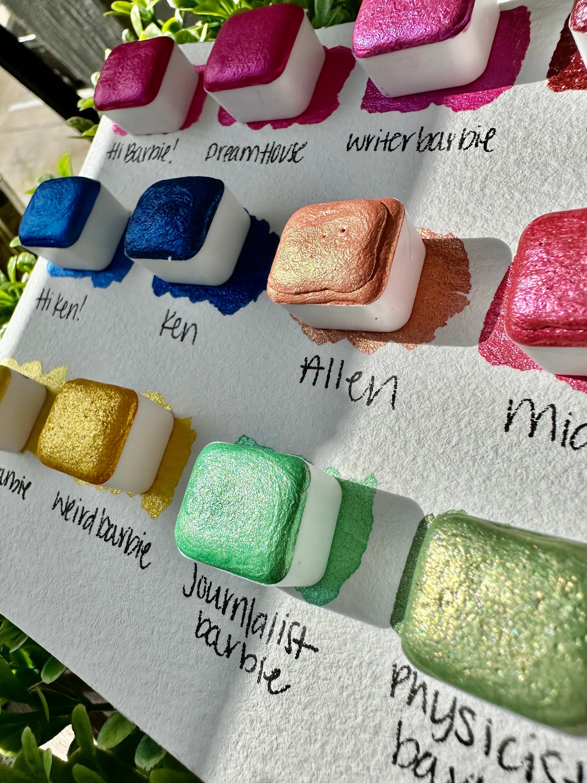 B a r b I e SET OR SINGLES | Handmade Watercolors | Handmade Paint | Watercolors | Watercolor Artist | Handmade Cards |