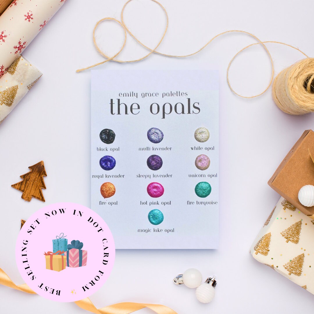 Opal Serie DOT CARD | Handmade Watercolors | Opals | Opal Series | Christmas Gifts | Best Selling Watercolors | Watercolors | Holiday Gift