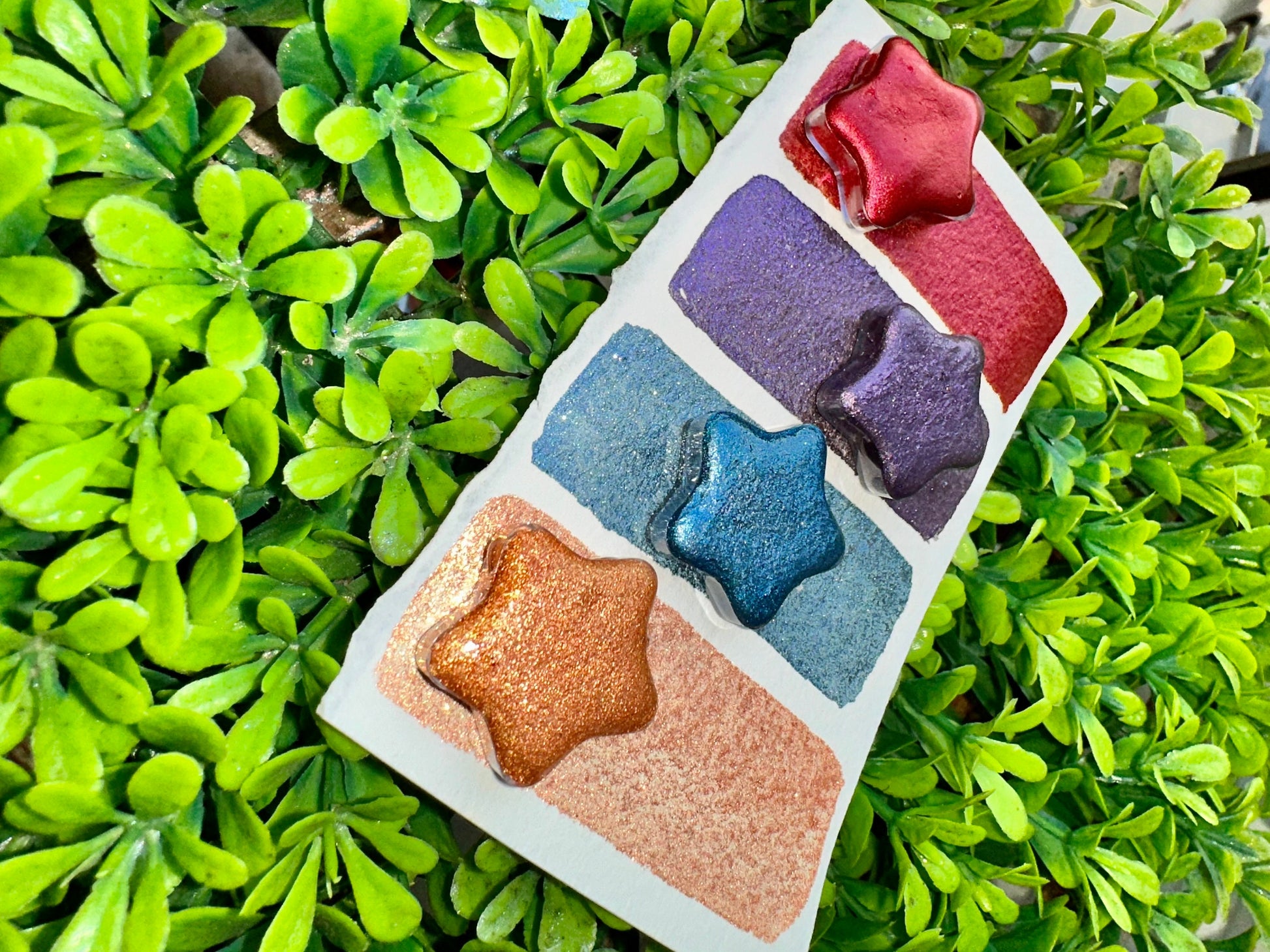 Star Palette | Half Pans | Handmade Watercolors | Gifts | Limited | Holiday Gifts | Shimmer Watercolors | Watercolor Set |