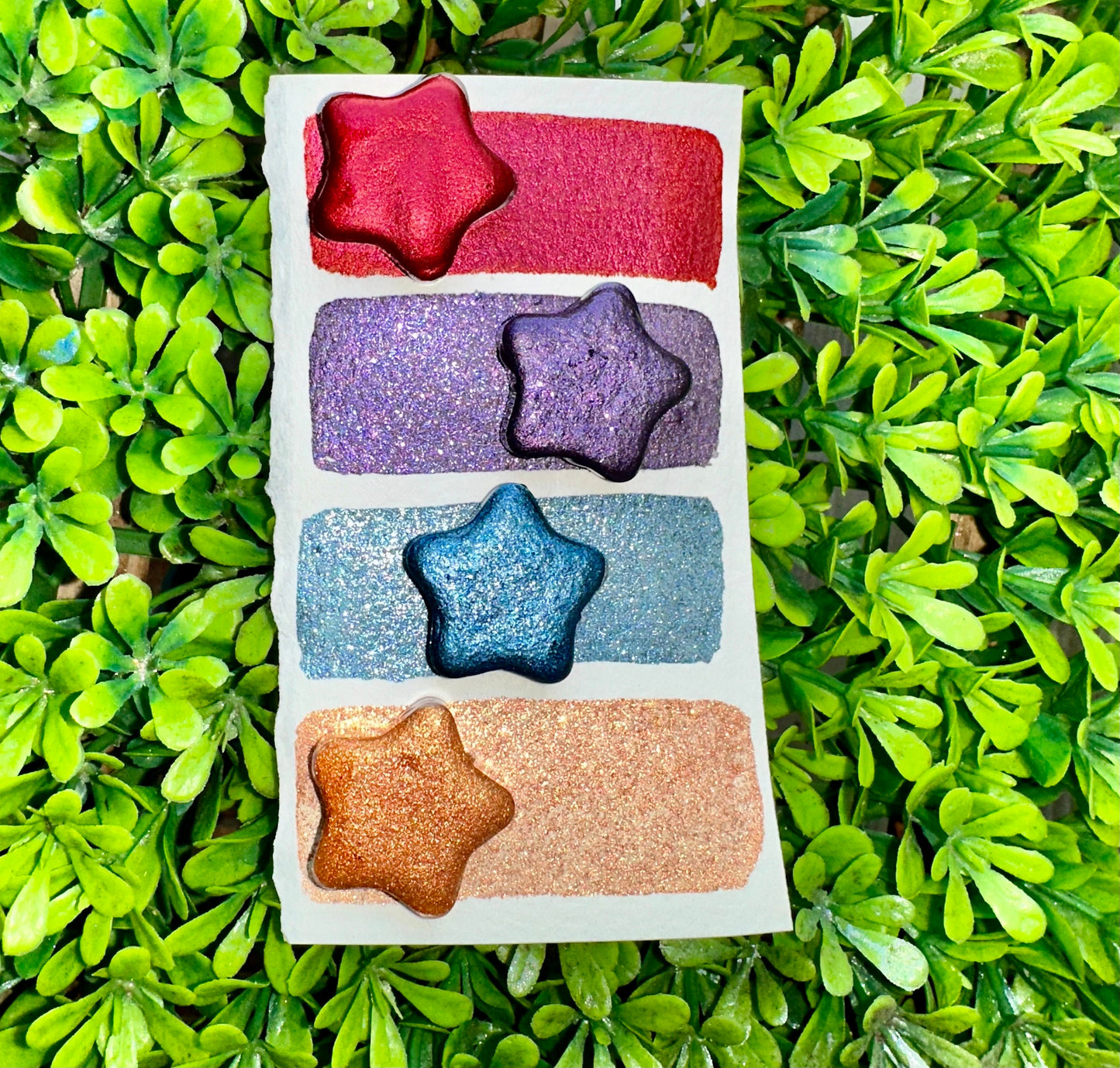 Star Palette | Half Pans | Handmade Watercolors | Gifts | Limited | Holiday Gifts | Shimmer Watercolors | Watercolor Set |