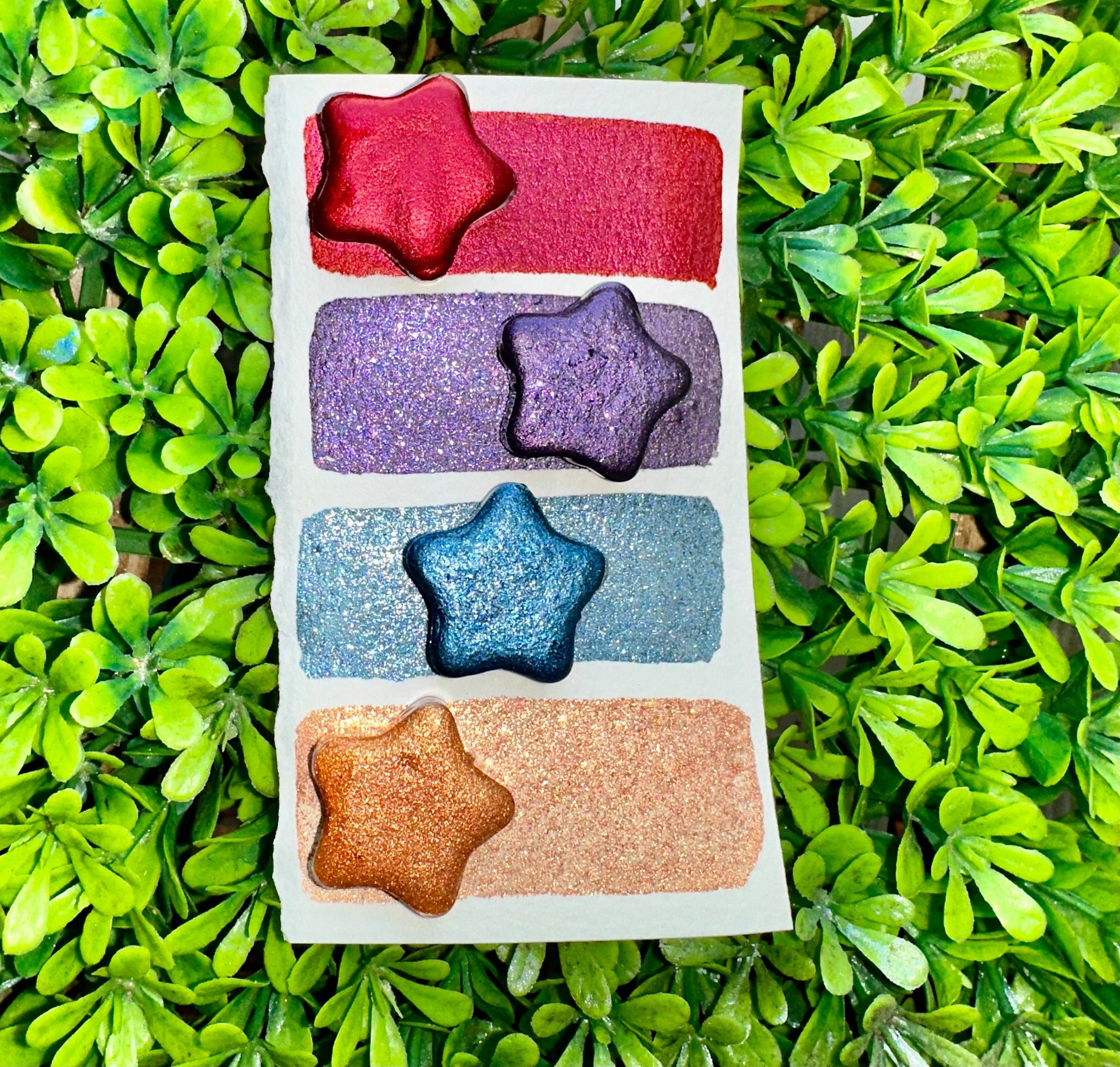 Star Palette | Half Pans | Handmade Watercolors | Gifts | Limited | Holiday Gifts | Shimmer Watercolors | Watercolor Set |