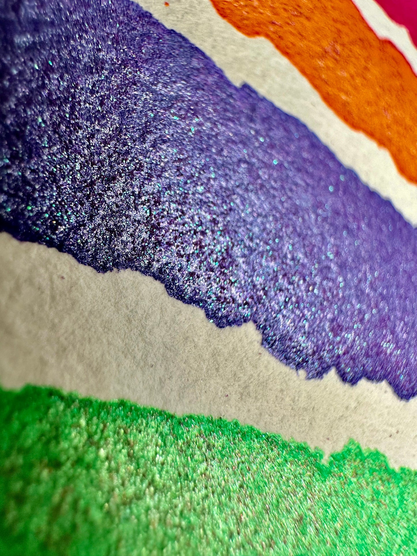 Snek” Mica, Glitter, Neon Set | Handmade Watercolors | Neon Colors | Handmade Cards | Watercolor Florals | Matte Pigment | Half Pans