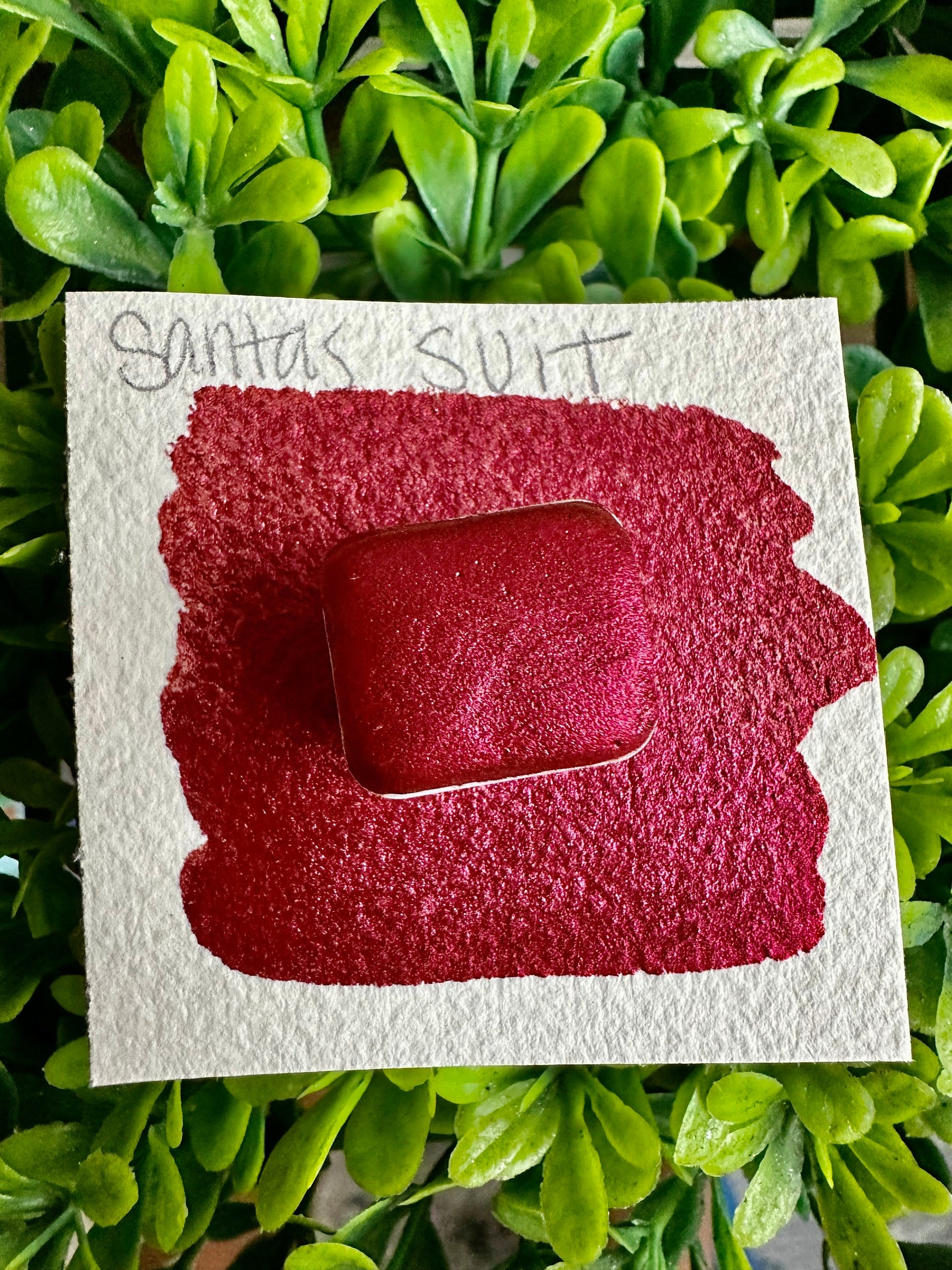 Santa Suit TRUE RED | Handmade Watercolors | Handmade Paint | Watercolors | Watercolor | Watercolor Artist