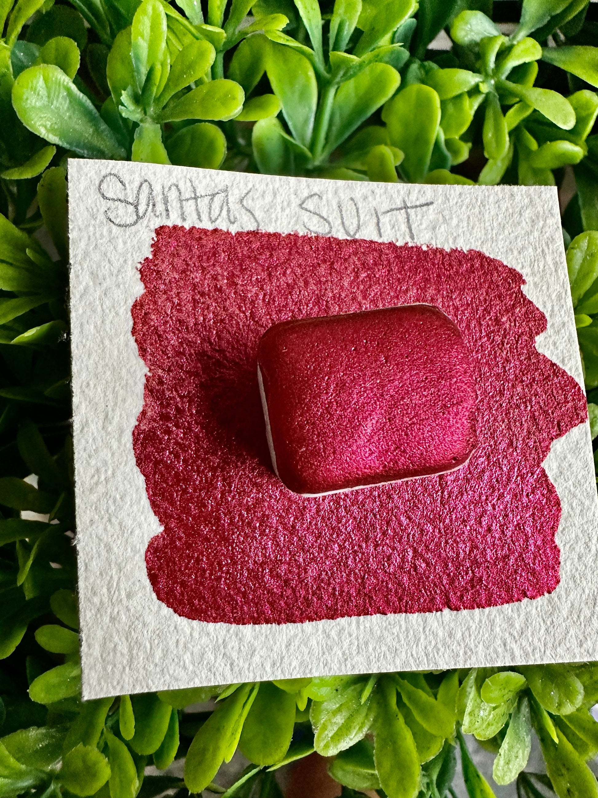 Santa Suit TRUE RED | Handmade Watercolors | Handmade Paint | Watercolors | Watercolor | Watercolor Artist
