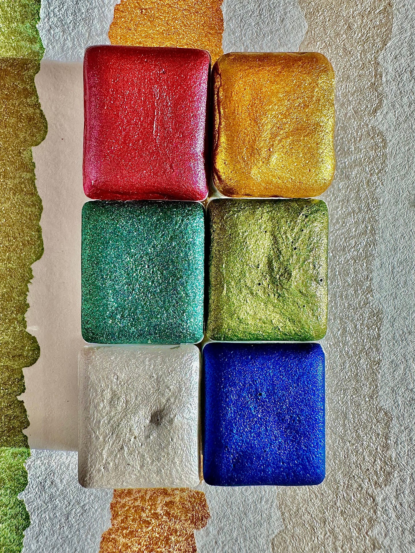 2023 Series Christmas Set | Shimmer Watercolors | Handmade Watercolors | Handmade Paint | Calligraphy | Lettering