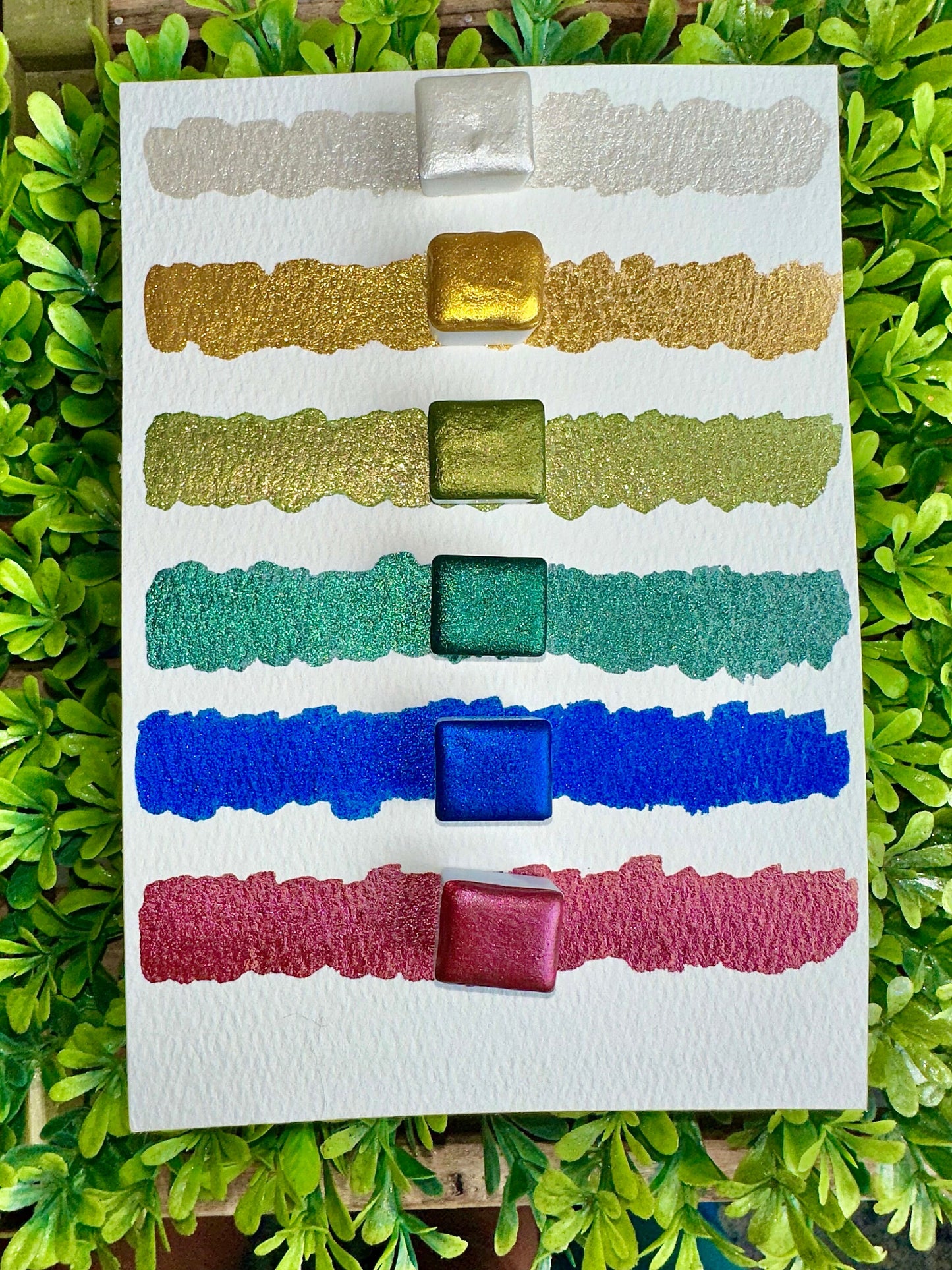 2023 Series Christmas Set | Shimmer Watercolors | Handmade Watercolors | Handmade Paint | Calligraphy | Lettering