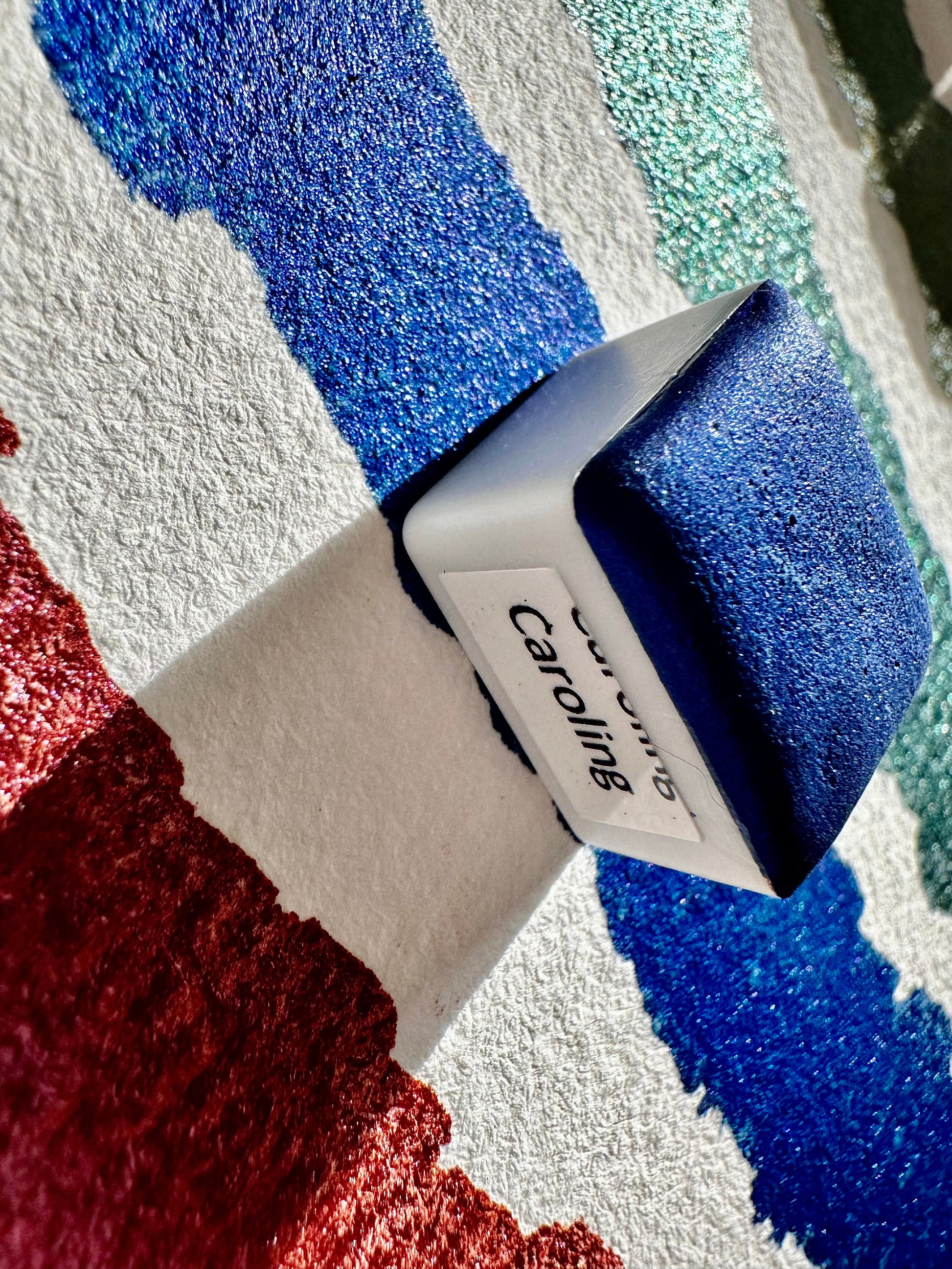 Caroling (2023 Christmas series) | Handmade Watercolors | Handmade Paint | Calligraphy | Lettering | Flake Pigment