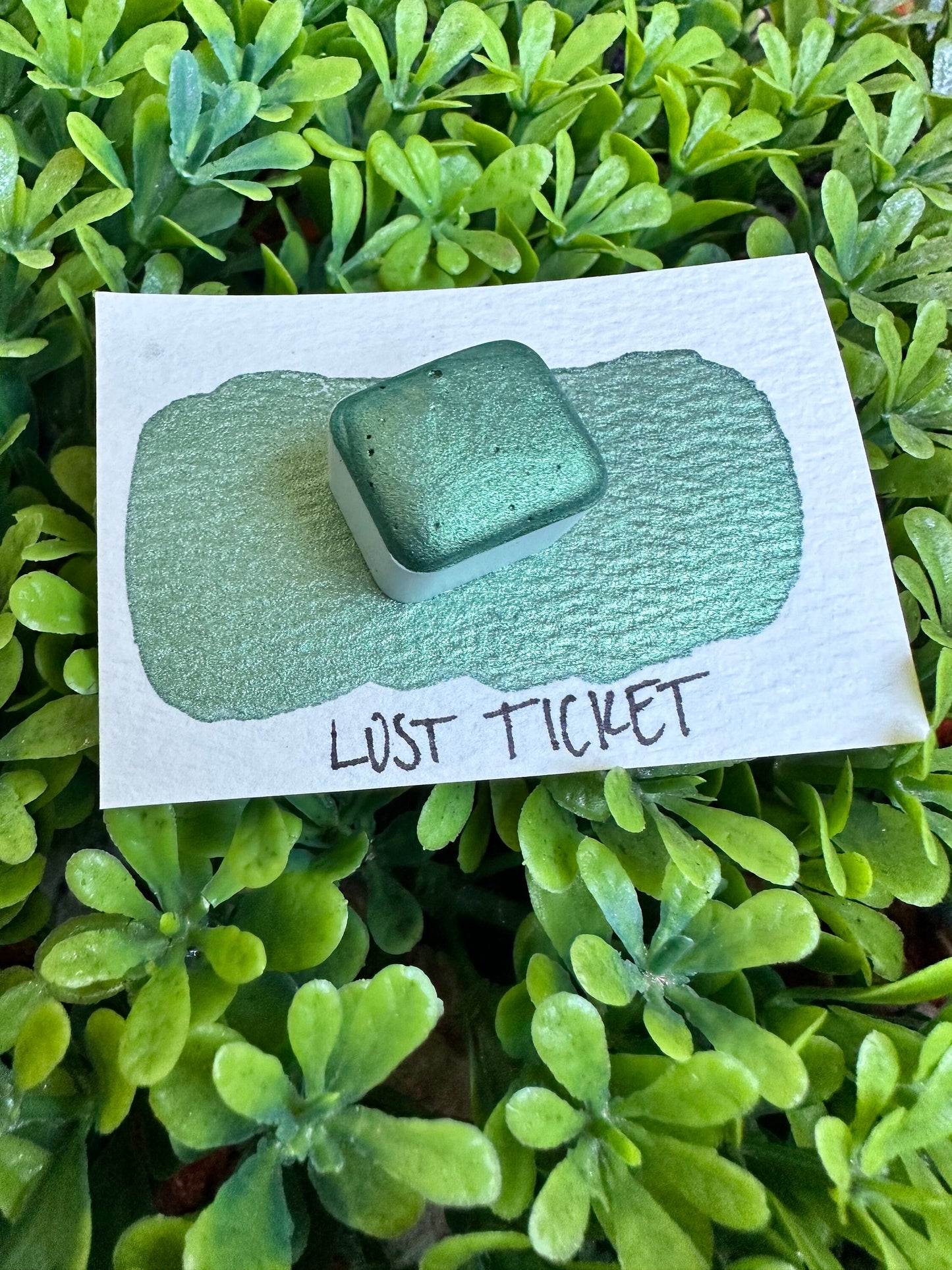 Lost Ticket with Holo Chrome | The Polar Express Single | Holiday | Handmade Watercolors | Handmade Paint | Calligraphy | Lettering