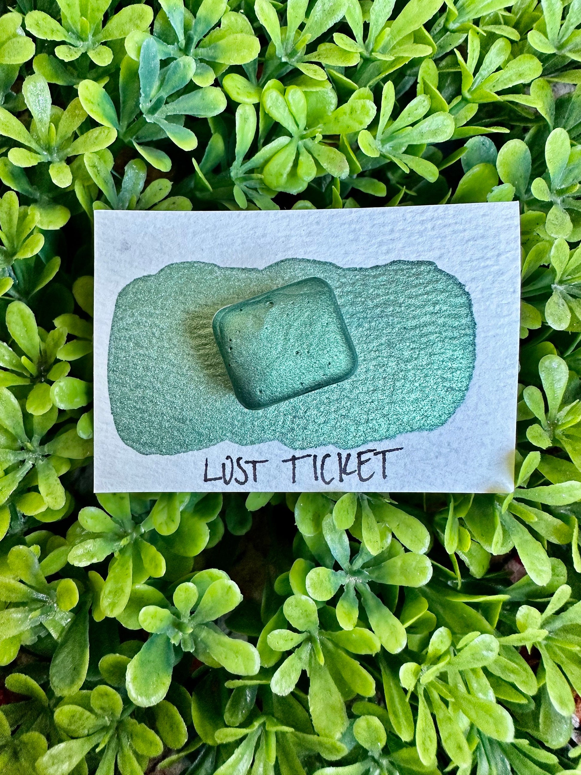 Lost Ticket with Holo Chrome | The Polar Express Single | Holiday | Handmade Watercolors | Handmade Paint | Calligraphy | Lettering