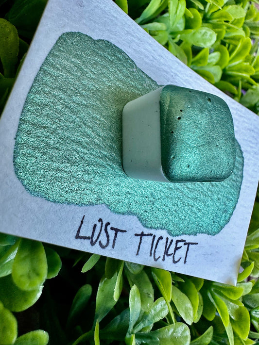Lost Ticket with Holo Chrome | The Polar Express Single | Holiday | Handmade Watercolors | Handmade Paint | Calligraphy | Lettering