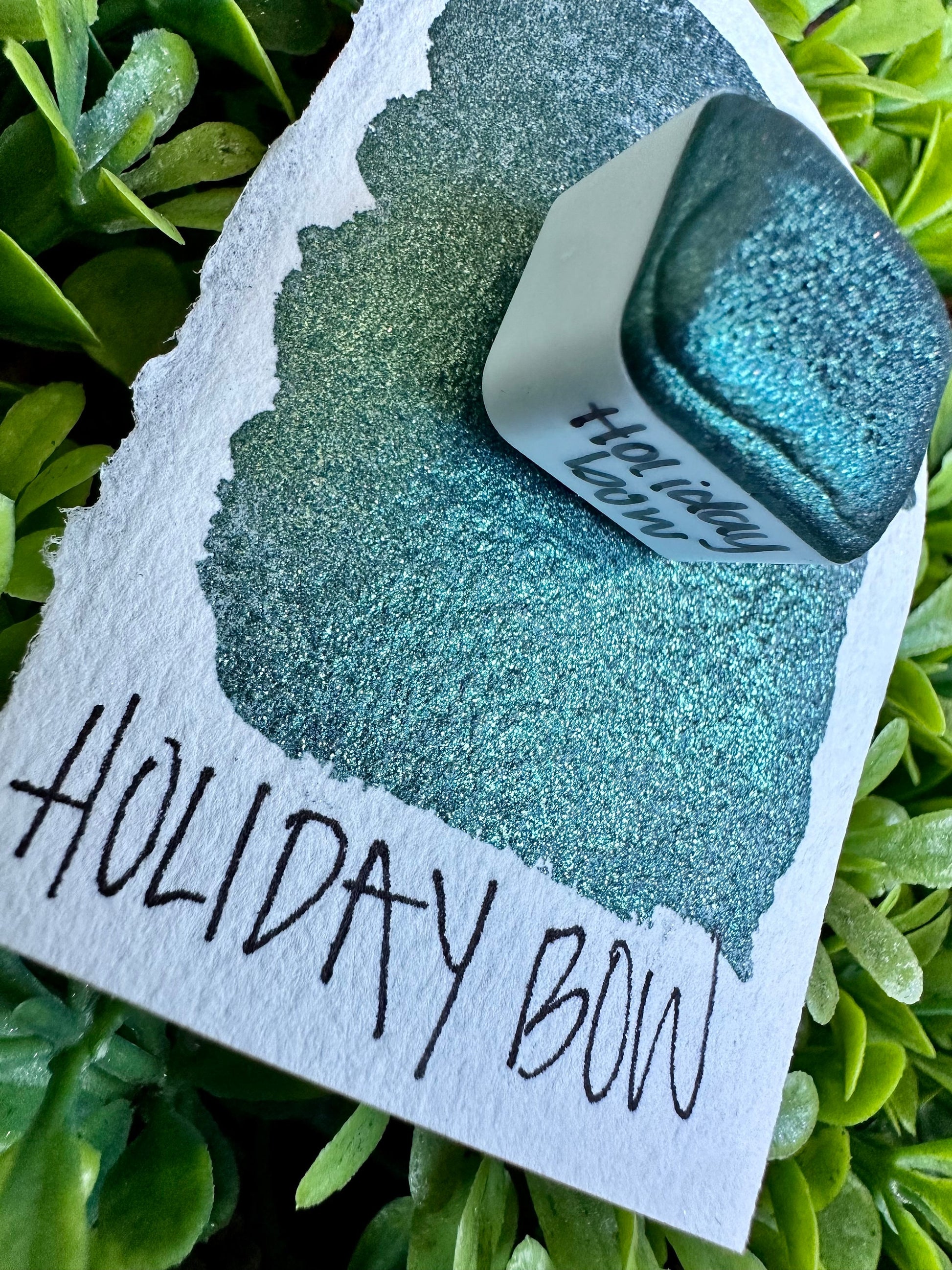 Holiday Bow | Handmade Watercolors | Handmade Paint | Watercolors | Watercolor | Watercolor Artist