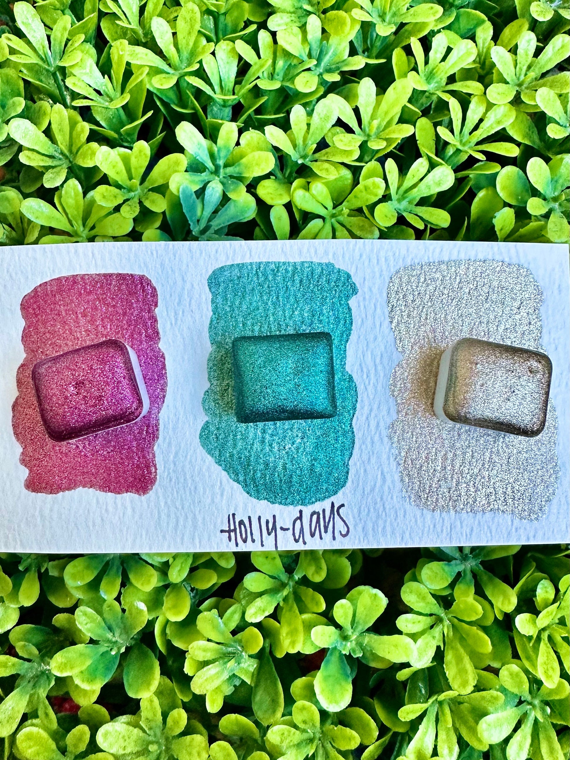 Holly Days | Chrome | Handmade Watercolors | Handmade Paint | Watercolors | Watercolor | Watercolor Artist