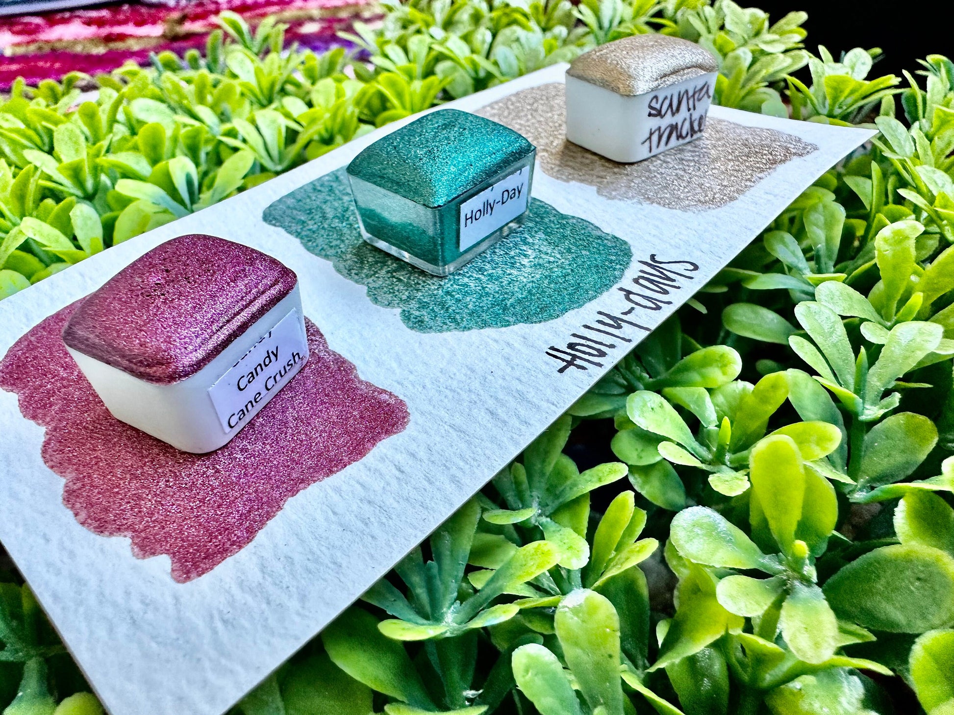 Holly Days Set | Chrome | Handmade Watercolors | Handmade Paint | Watercolors | Watercolor | Watercolor Artist