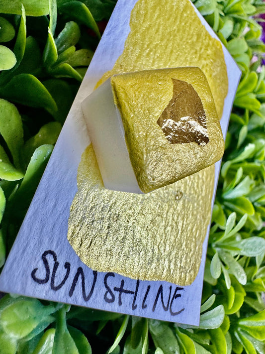 Sunshine | Gold and Silver Leaf | Handmade Watercolors | Handmade Paint | Watercolors | Watercolor Art | Calligraphy | Lettering