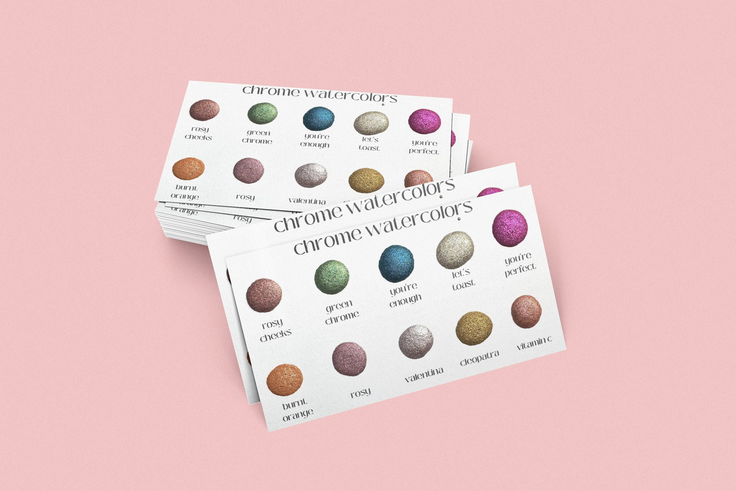 Chrome Series Card | Handmade Watercolors | Handmade Paint | Shimmer Paint | Colorshift | Dot Cards | Sample