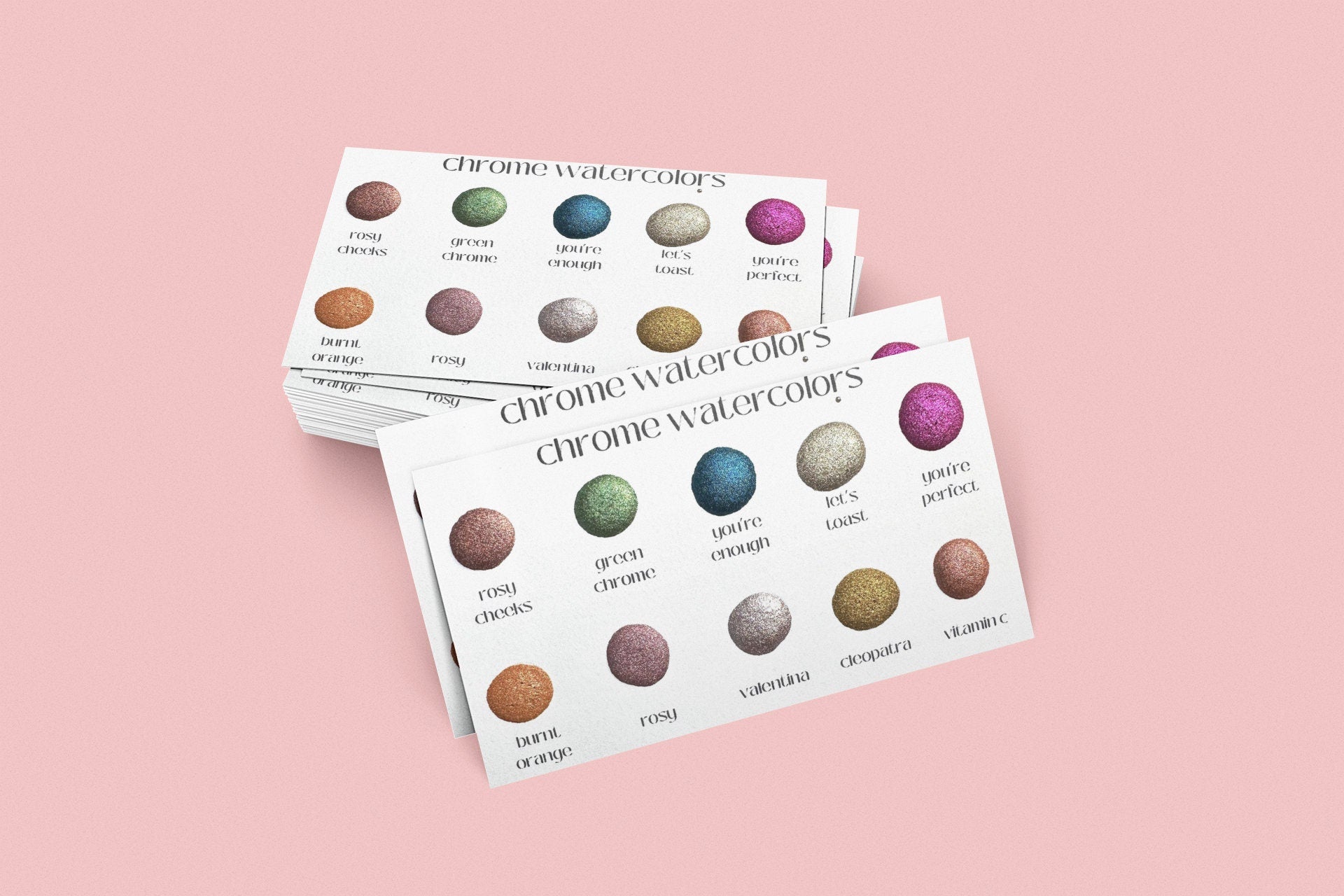 Chrome Series Card | Handmade Watercolors | Handmade Paint | Shimmer Paint | Colorshift | Dot Cards | Sample