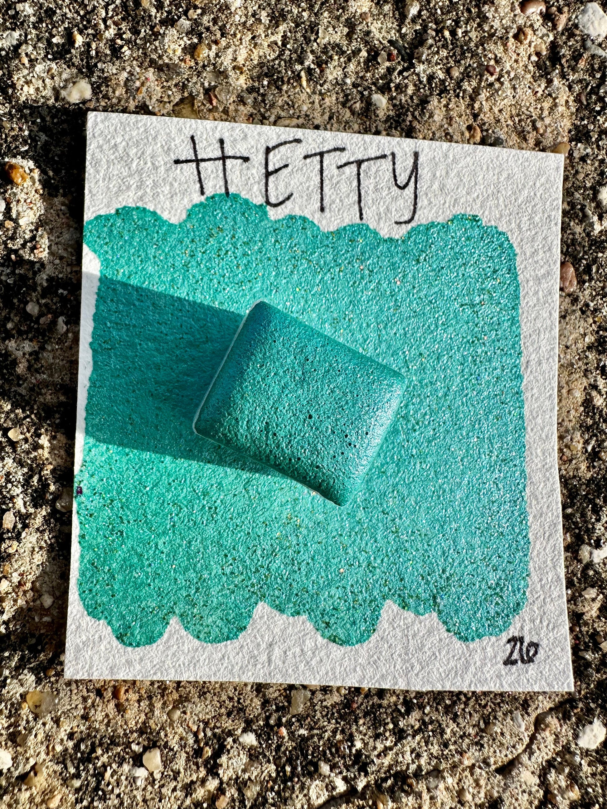 Hetty | Ghosts - Reflective Glitter | Handmade Watercolors | Handmade Paint | Calligraphy | Lettering | Flake Pigment
