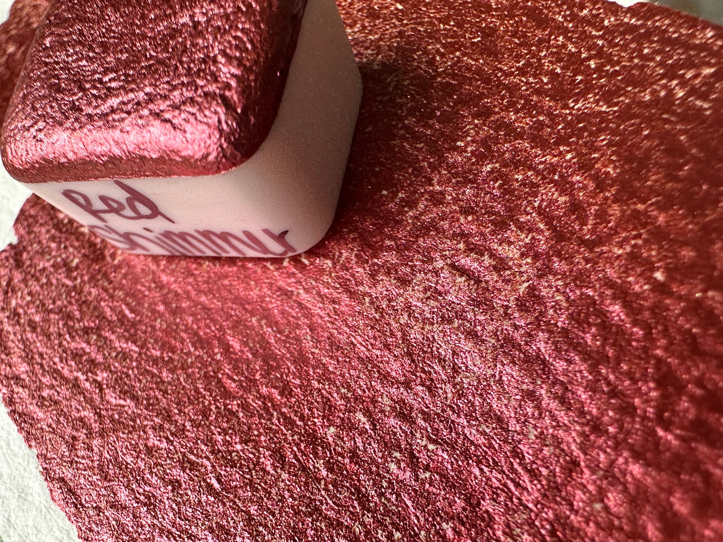 Red Shimmer | Handmade Watercolors | Handmade Paint | Calligraphy | Lettering | Mica Pigment