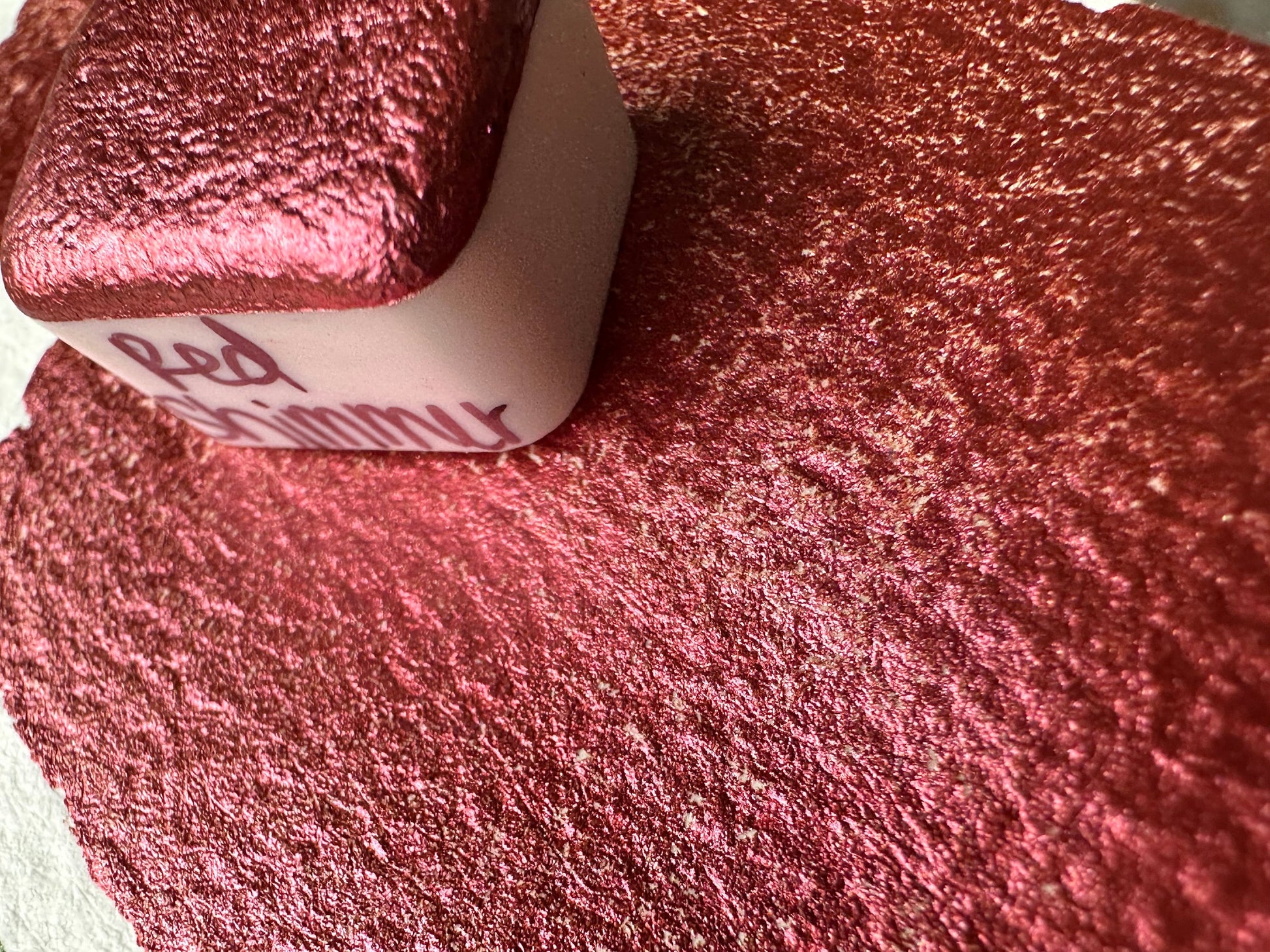 Red Shimmer | Handmade Watercolors | Handmade Paint | Calligraphy | Lettering | Mica Pigment