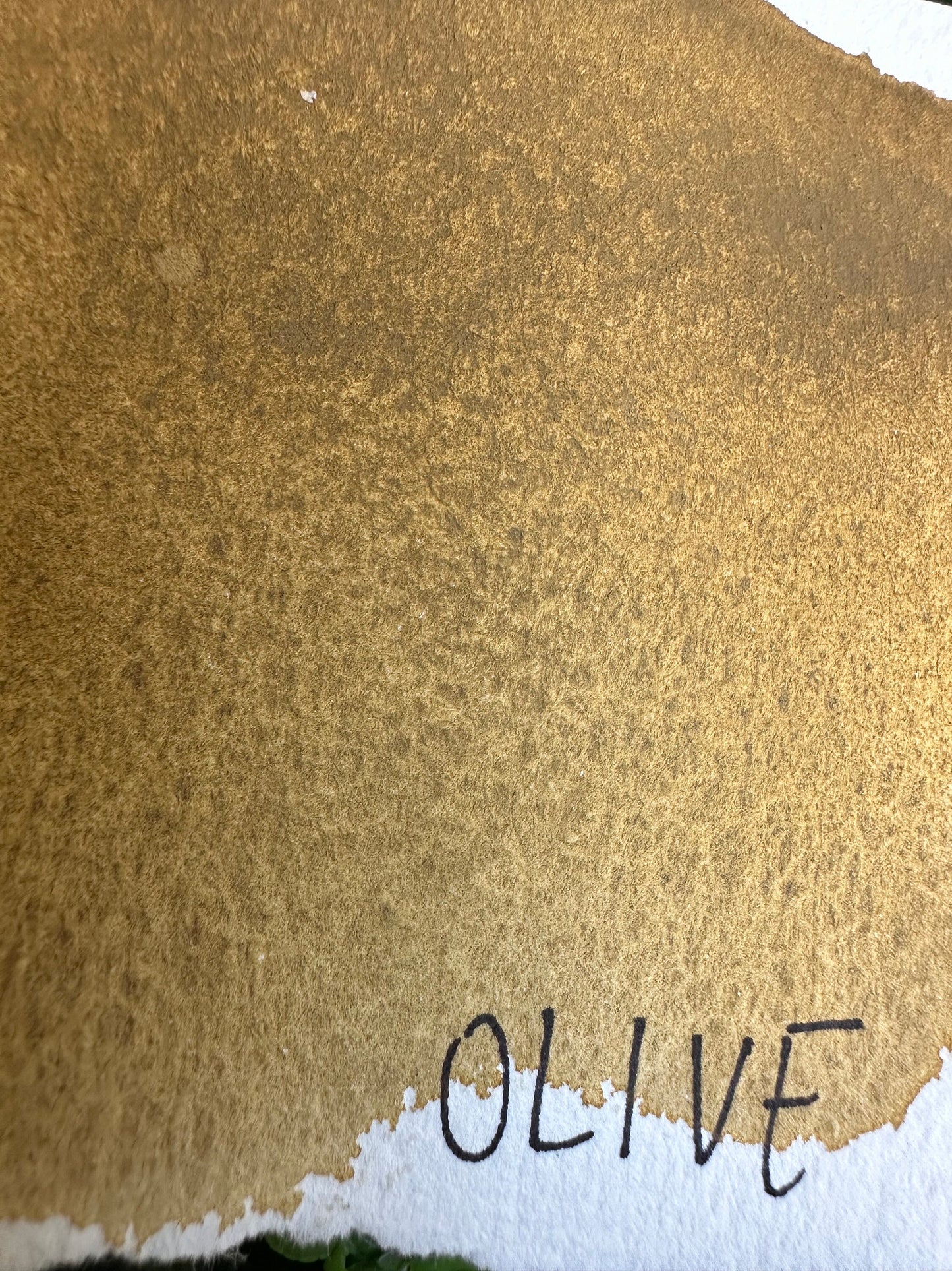 Olive | Granulation | Handmade Watercolors | Handmade Paint | Watercolors | Watercolor Artist | Granulating Watercolor