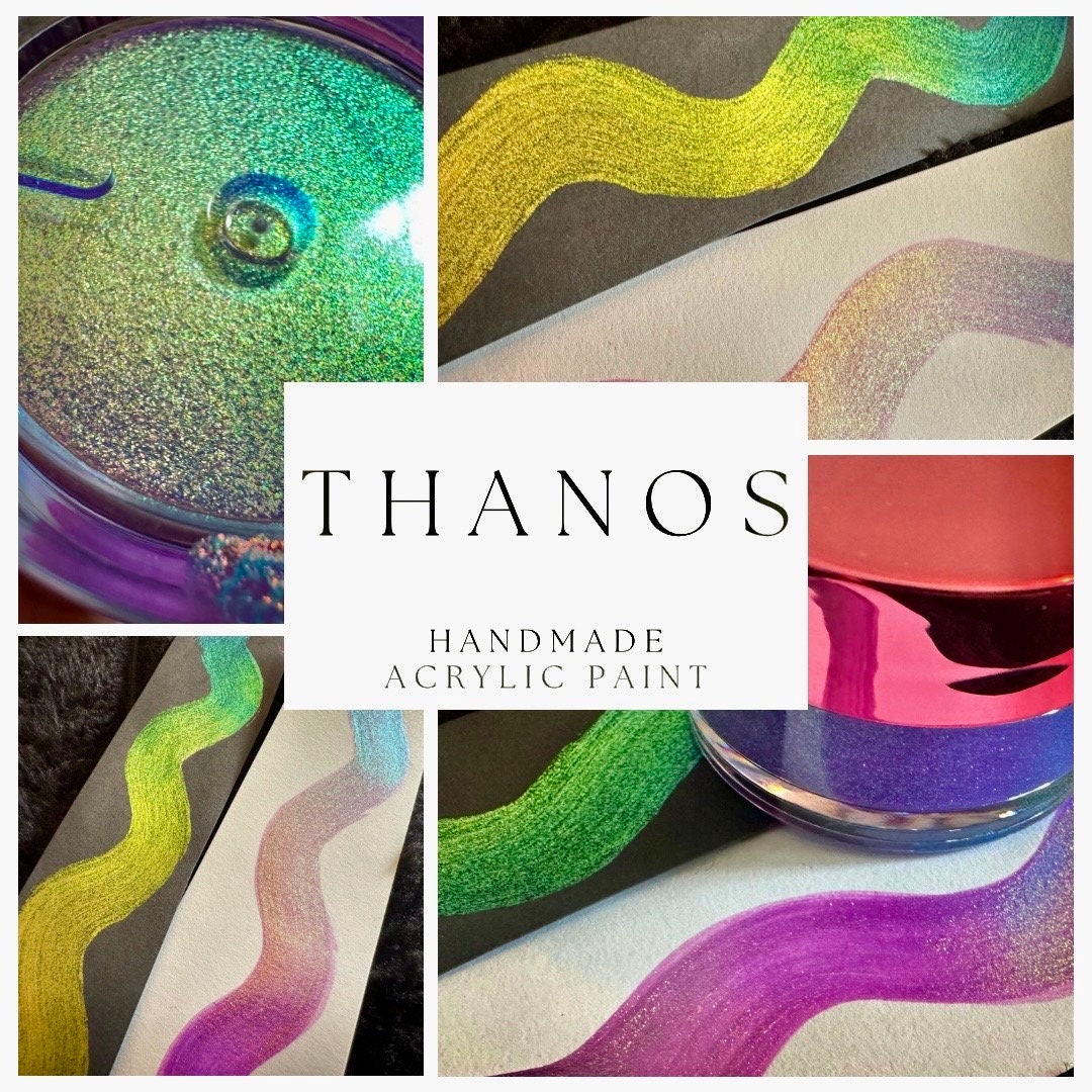 Thanos | Handmade Acrylic Paint | Handmade Paint | Acrylic Artist | Watercolor | Acrylic Shimmer Artist